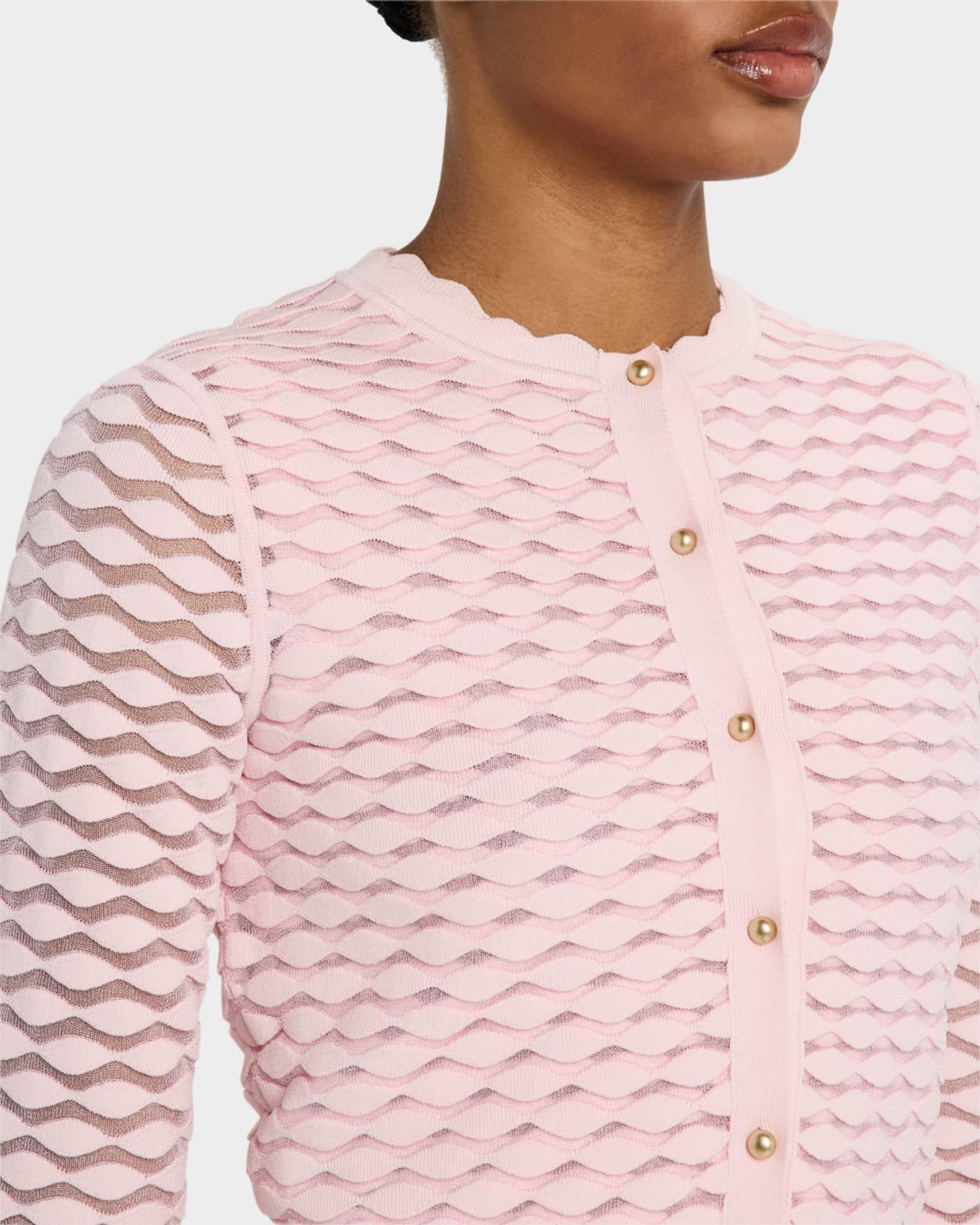 Scallop Knit Crop Cardigan Product Image