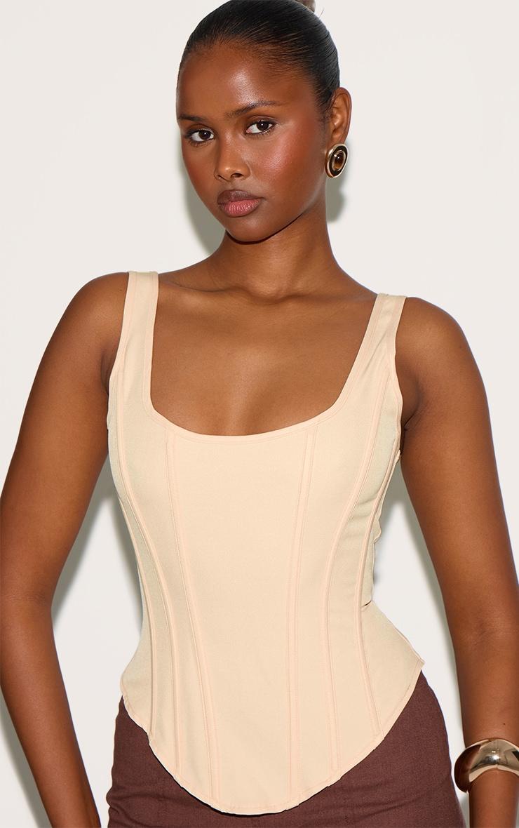 Lemon Boned Dip Hem Longline Corset Product Image