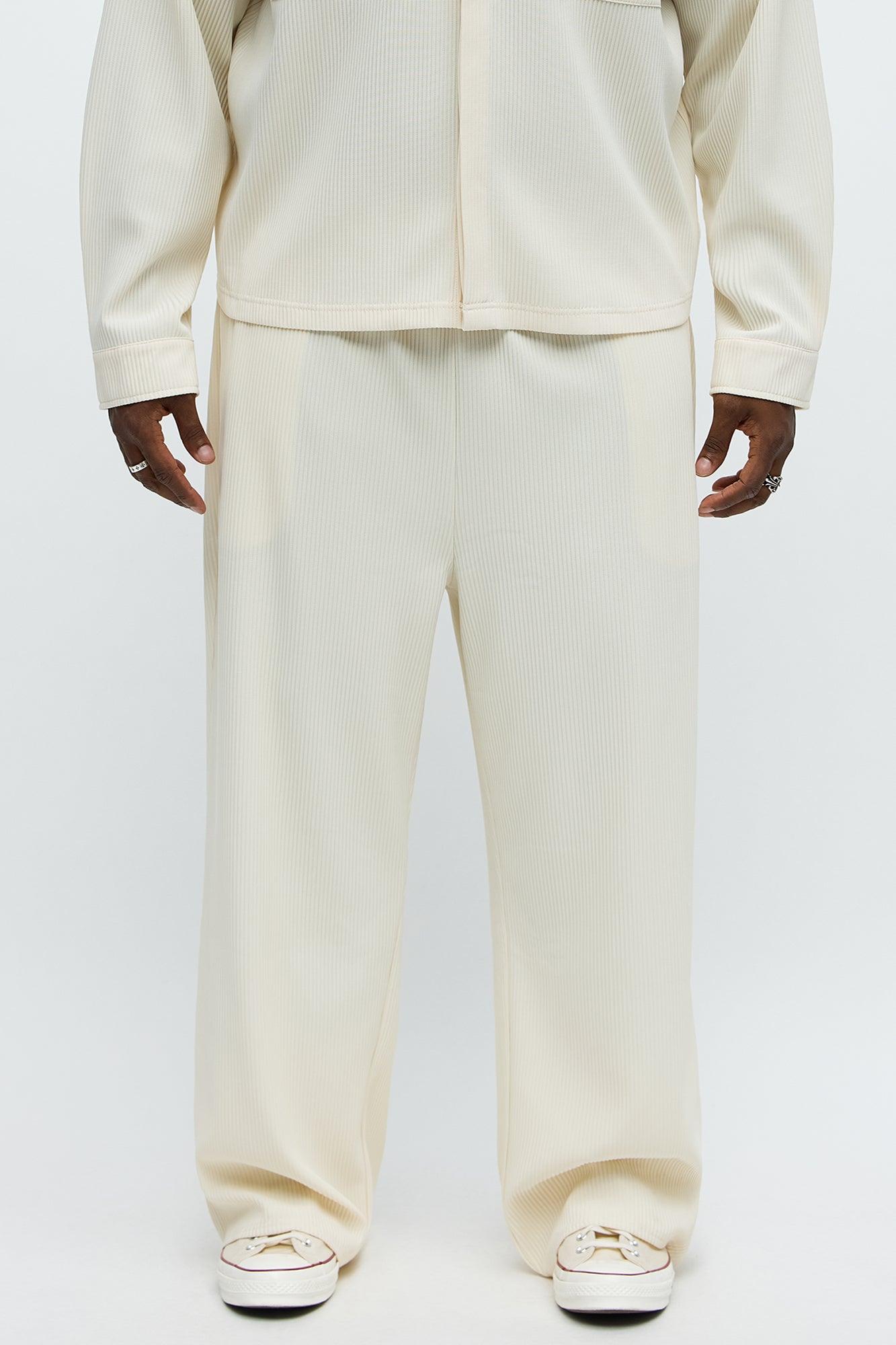 Show Up Baggy Elastic Waist Pant - Off White Male Product Image