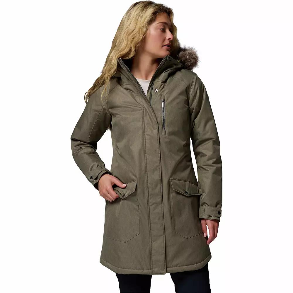 Women's Columbia Suttle Mountain Faux Fur Long Insulated Jacket,  Product Image