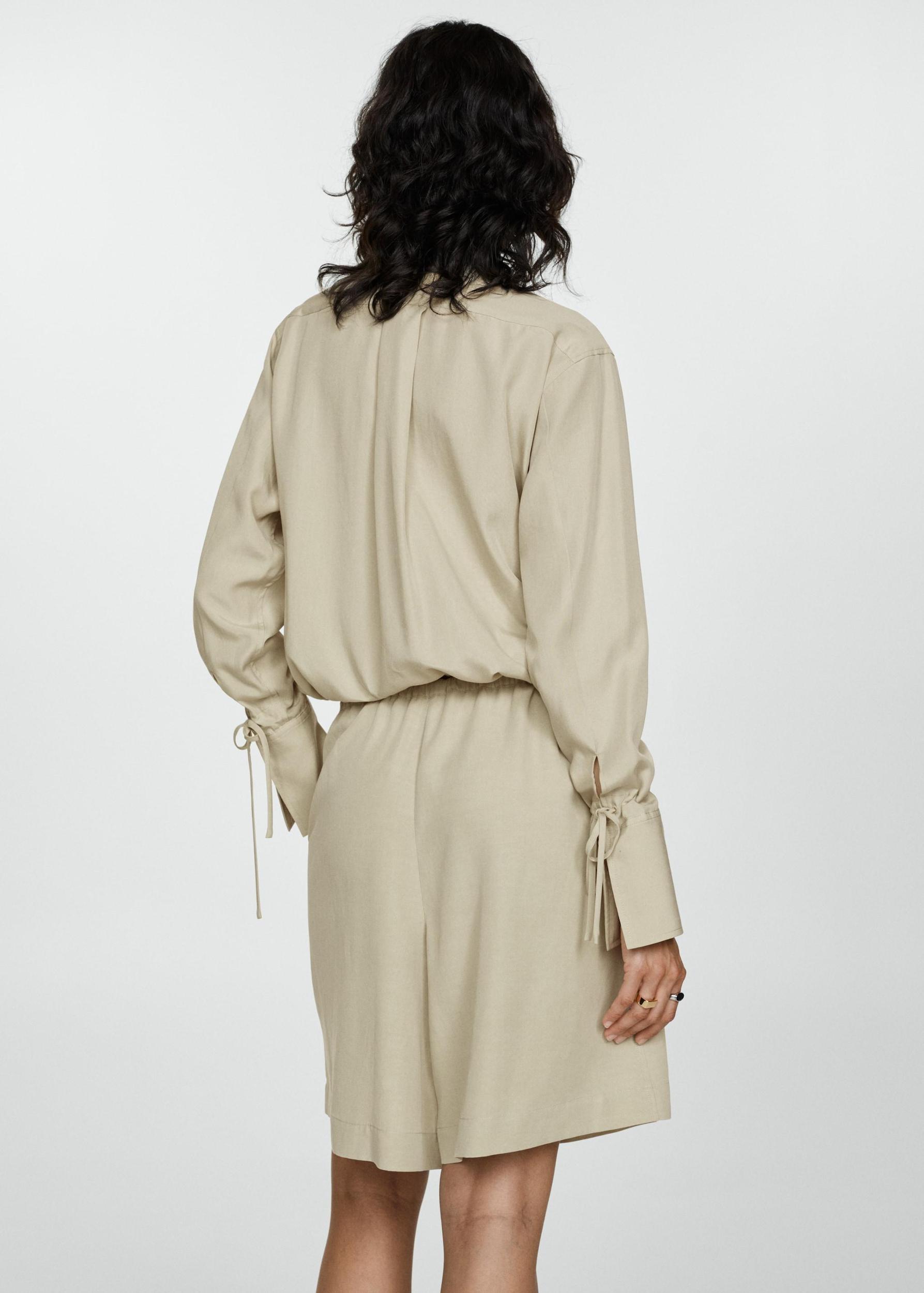 Lyocell shirt with bow - Women | MANGO USA Product Image