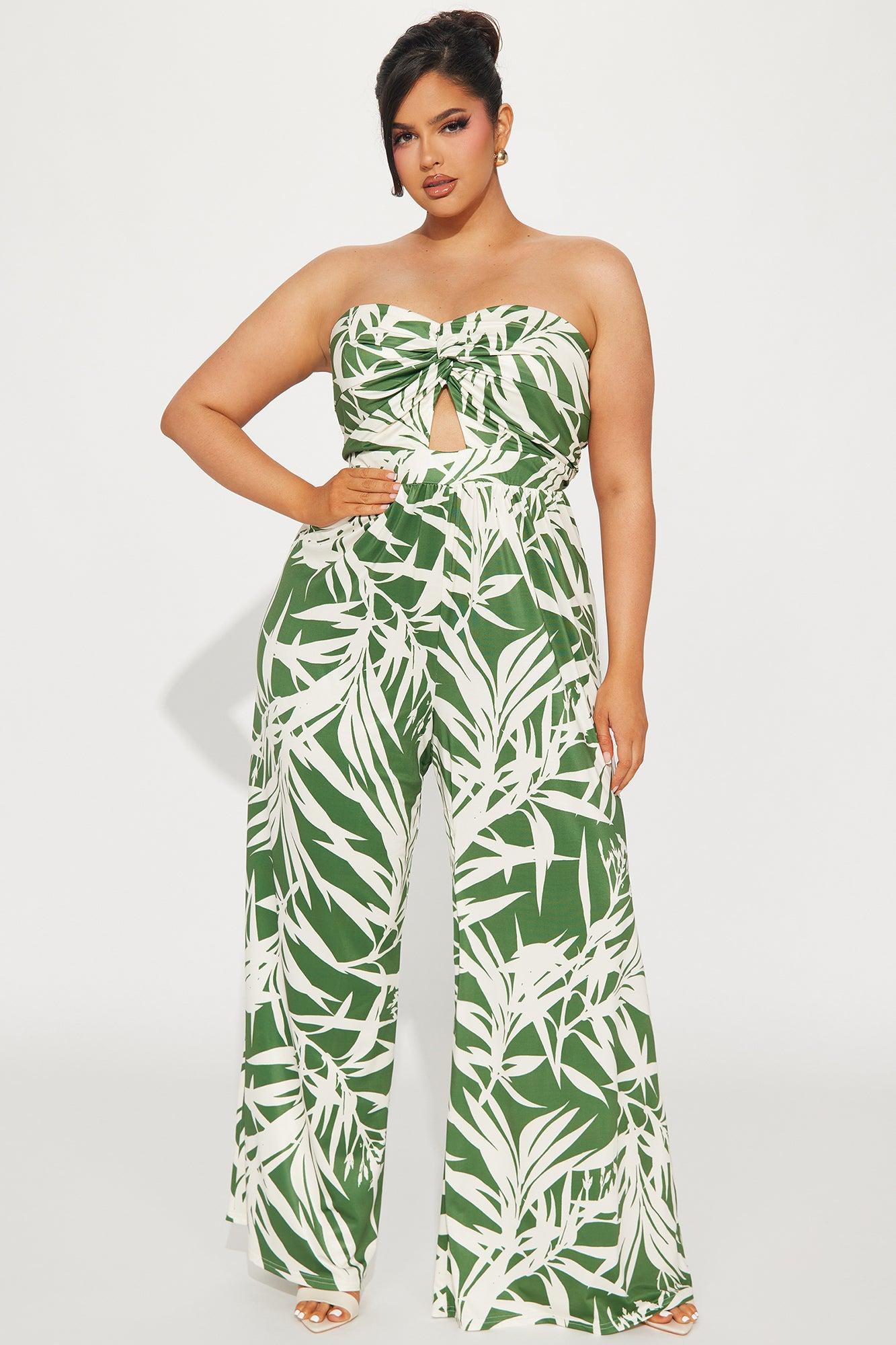 Weekend Resort Jumpsuit - Olive/combo Product Image