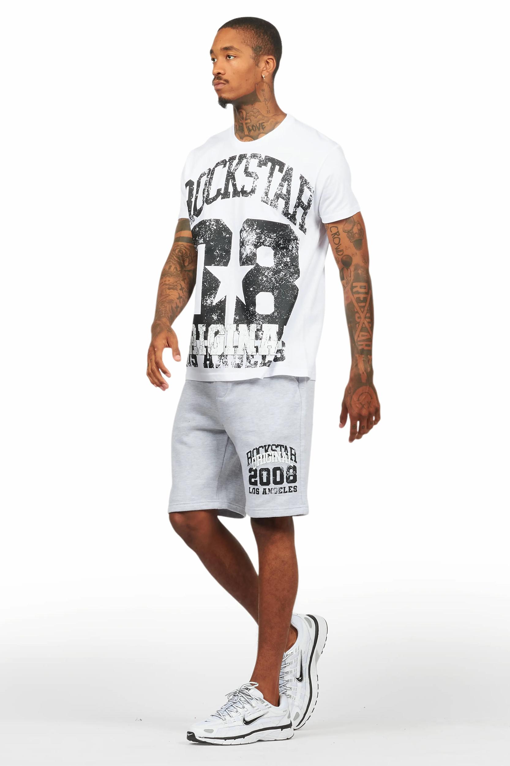 Edel White T-Shirt Short Set Male Product Image