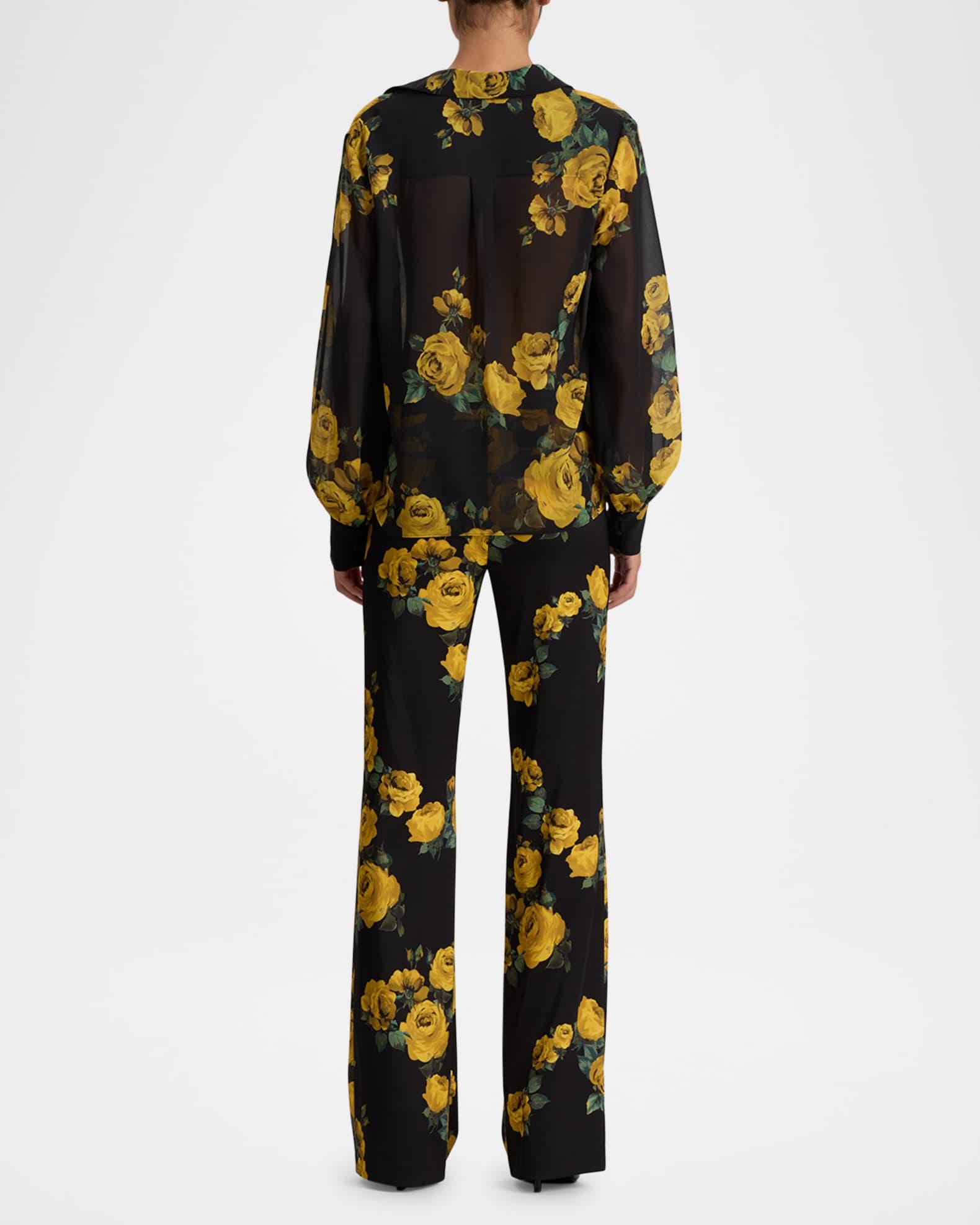 Candace Rosehips Blouson-Sleeve Buttoned Shirt Product Image