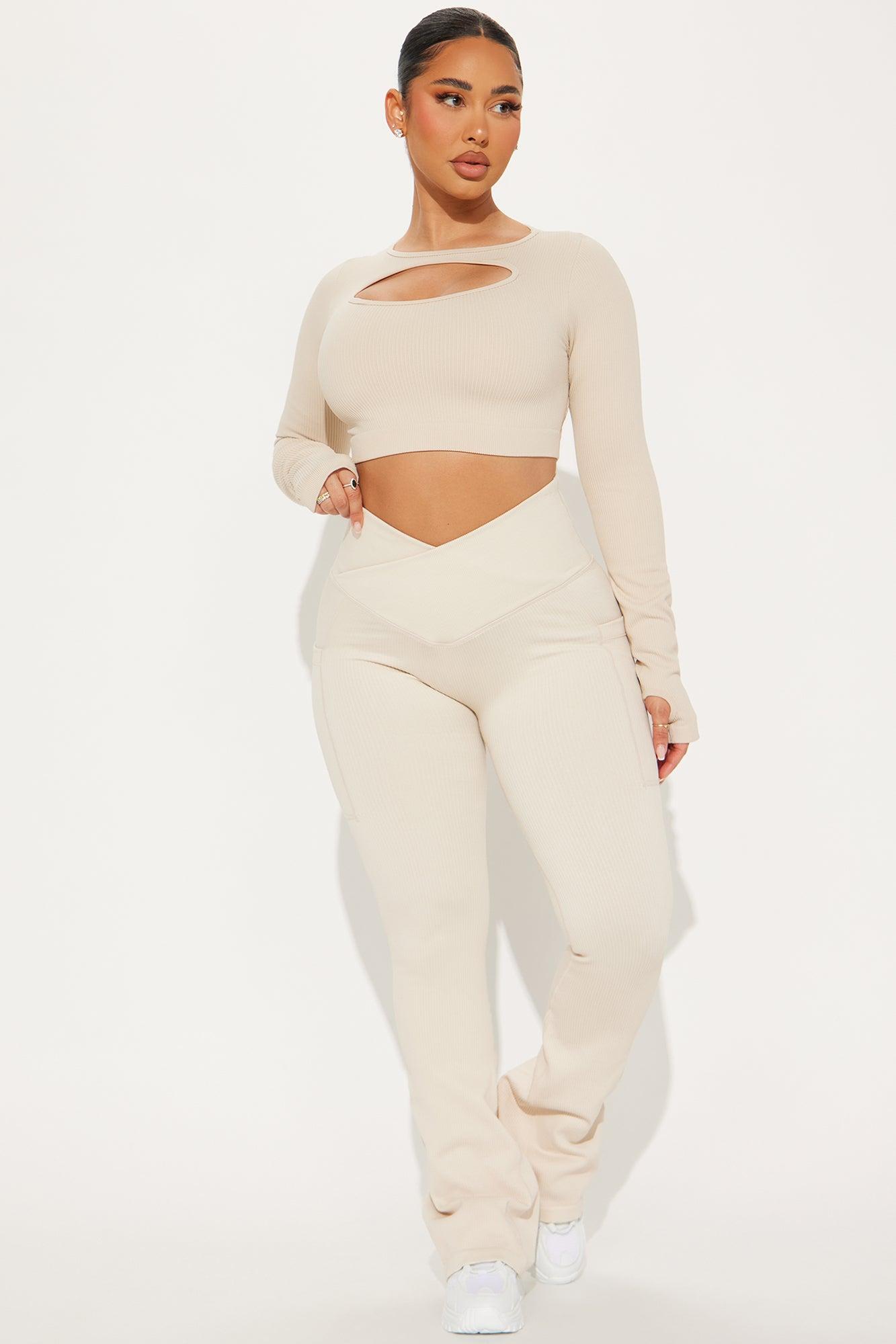 Resistance Effortless Seamless Active Top - Light Taupe Product Image