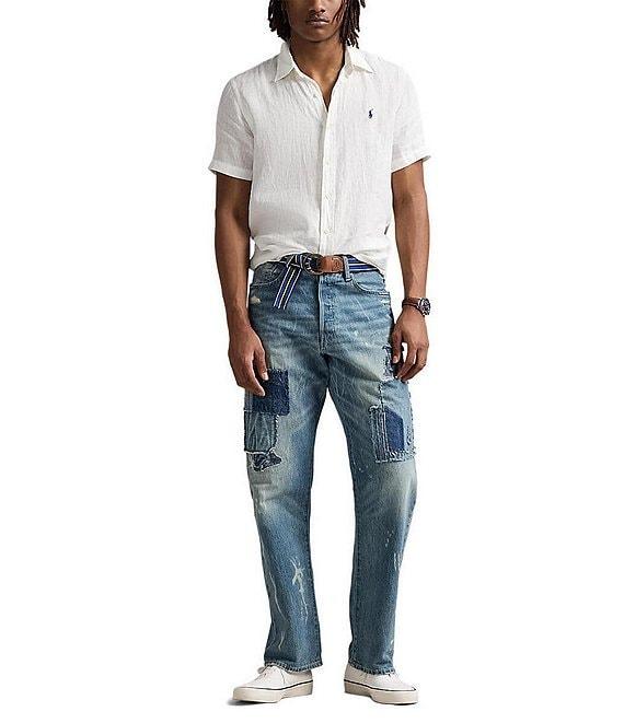 Polo Ralph Lauren Solid Linen Short Sleeve Woven Shirt Product Image