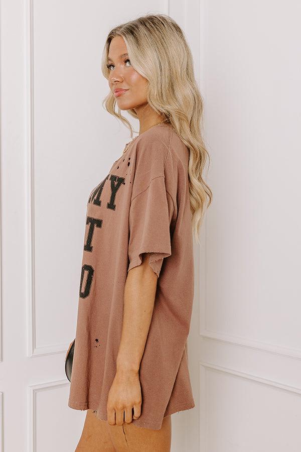 Not My First Rodeo Distressed Oversized Tee Product Image
