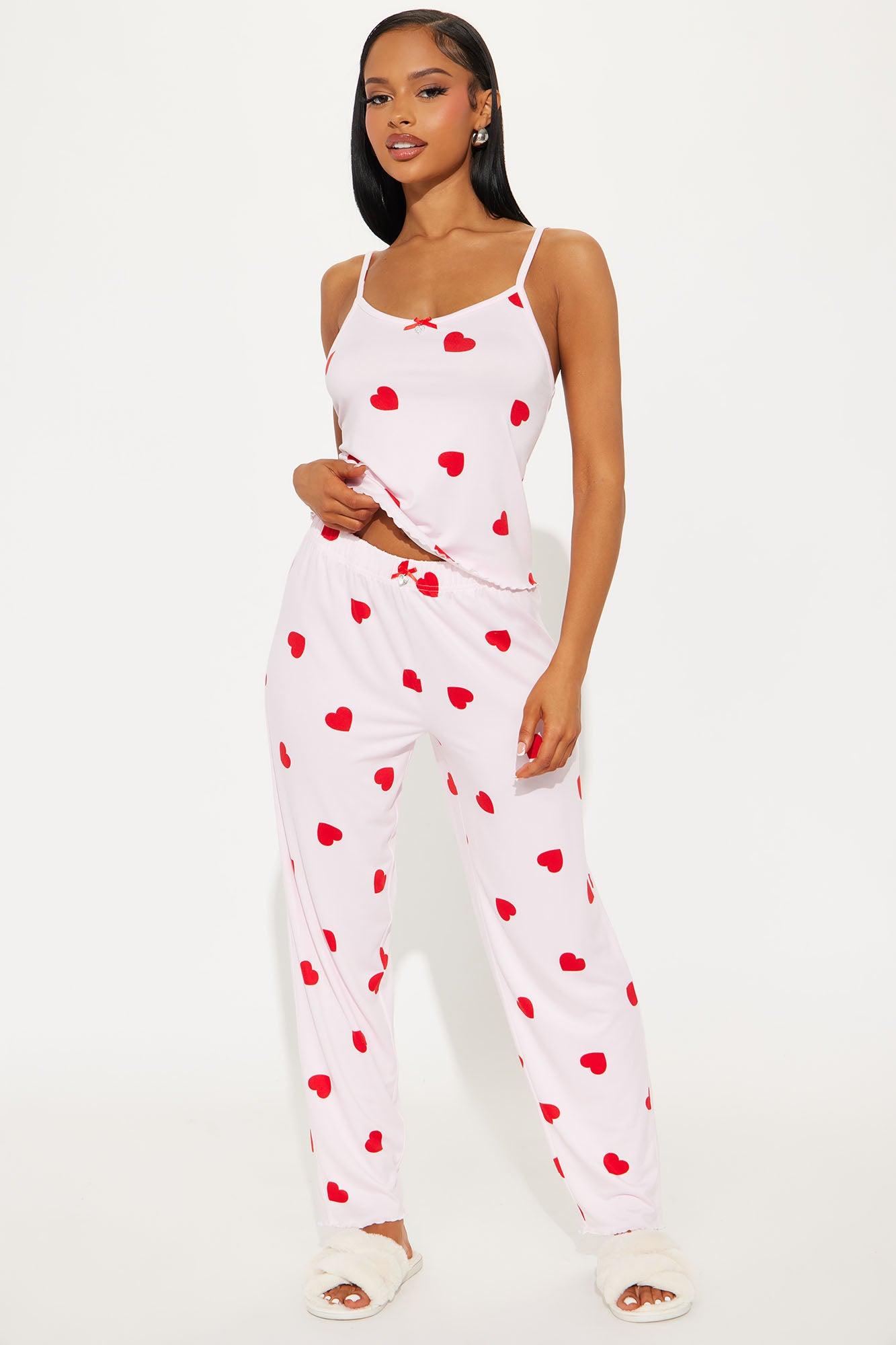 I Heart You PJ Pant Set - Pink Product Image