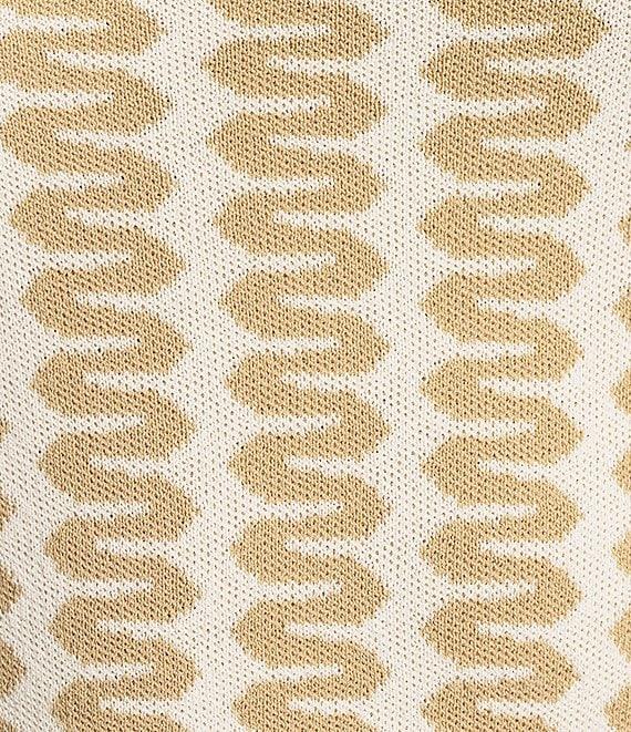 Lucy Paris Coordinating Fiji Geometric Print Square Neck Sleeveless Cropped Knit Tank Product Image