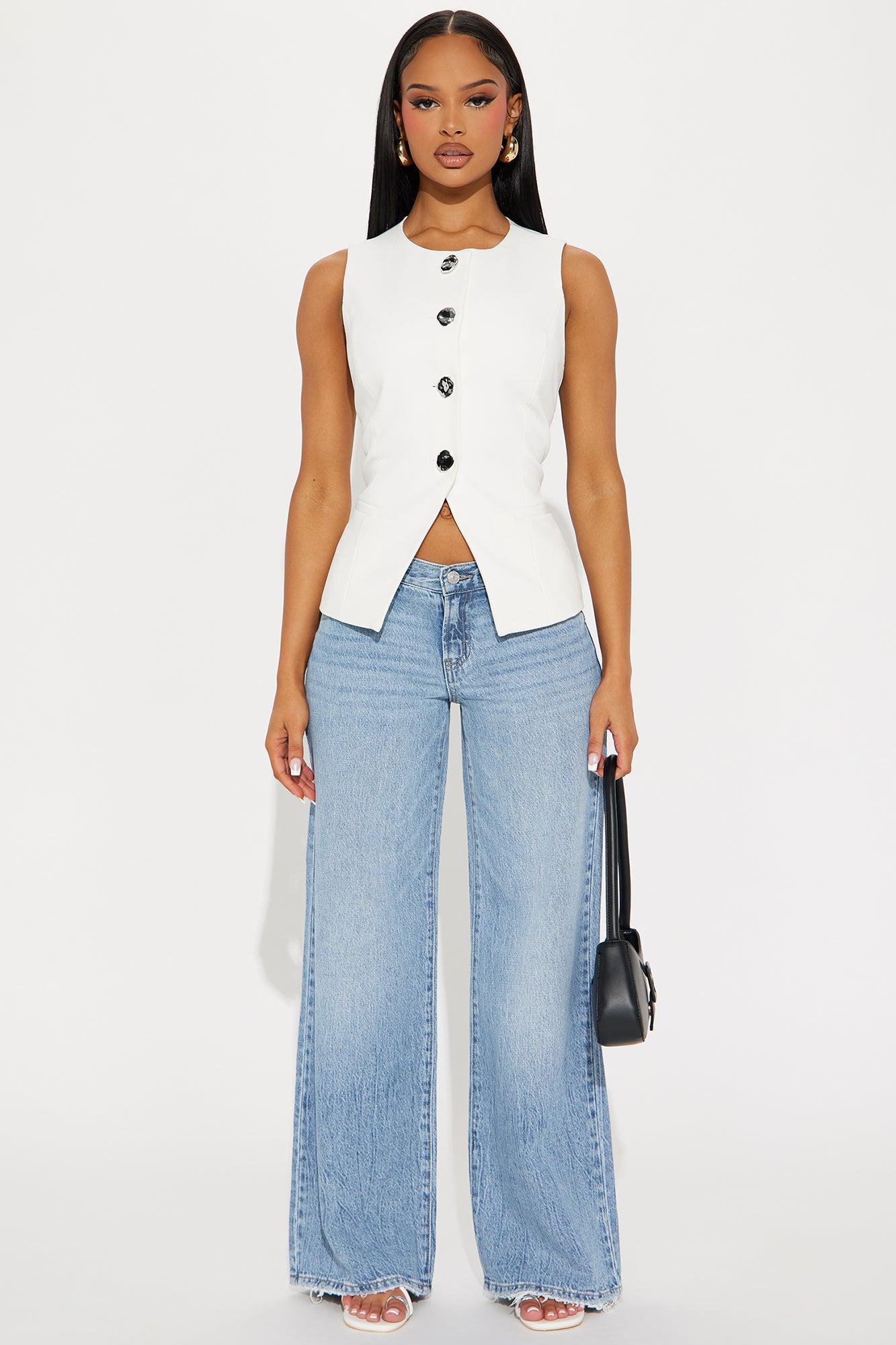 Written Love Letter Vest - White Female Product Image