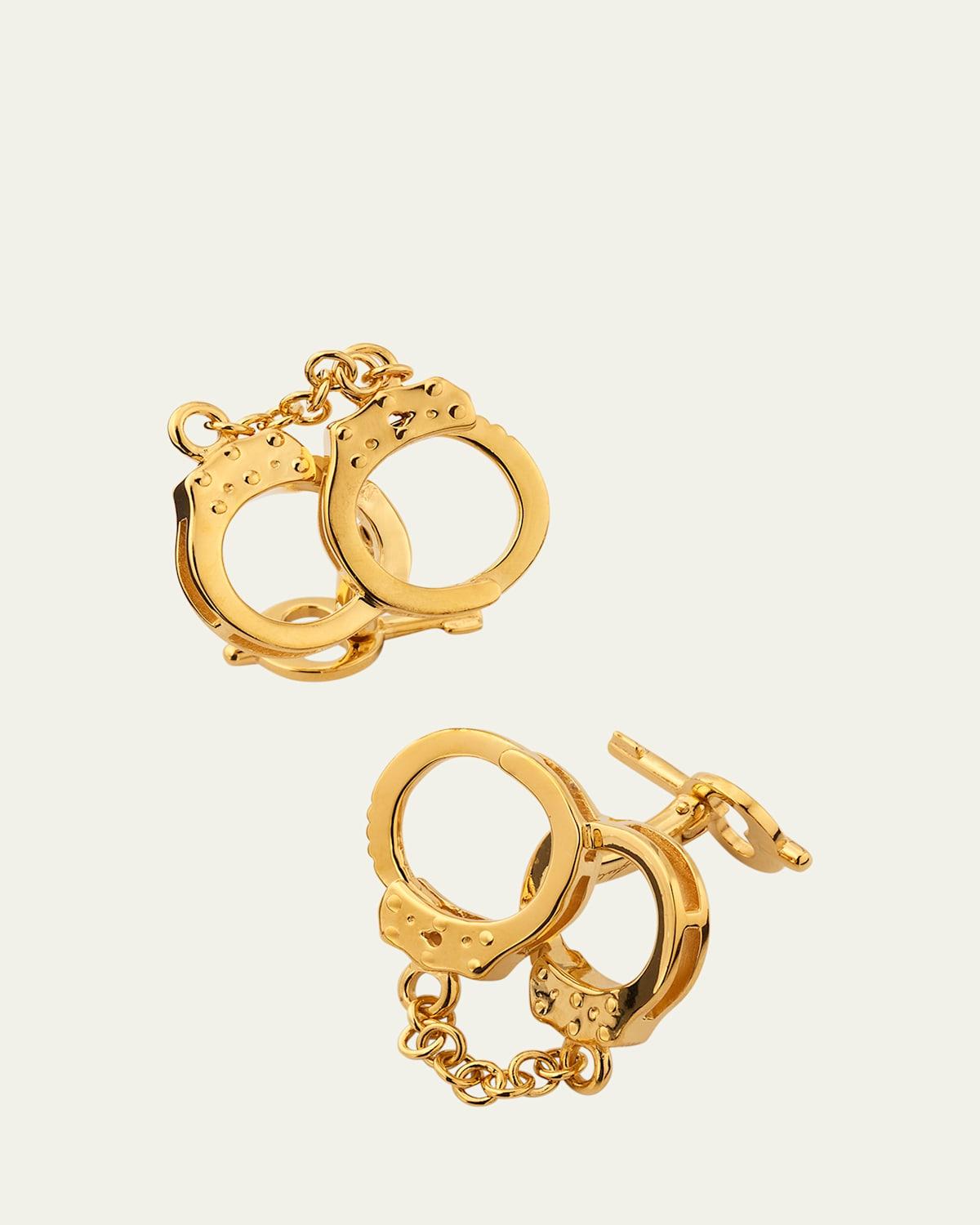 Mens 18K Gold Vermeil Handcuff Cufflinks Product Image