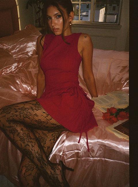 Cosie Mini Dress Red Product Image