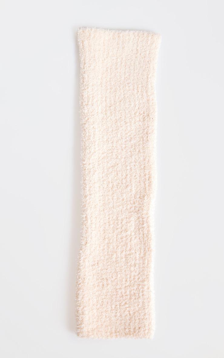 Cream Cosy Knit Rib Leg Warmers Product Image