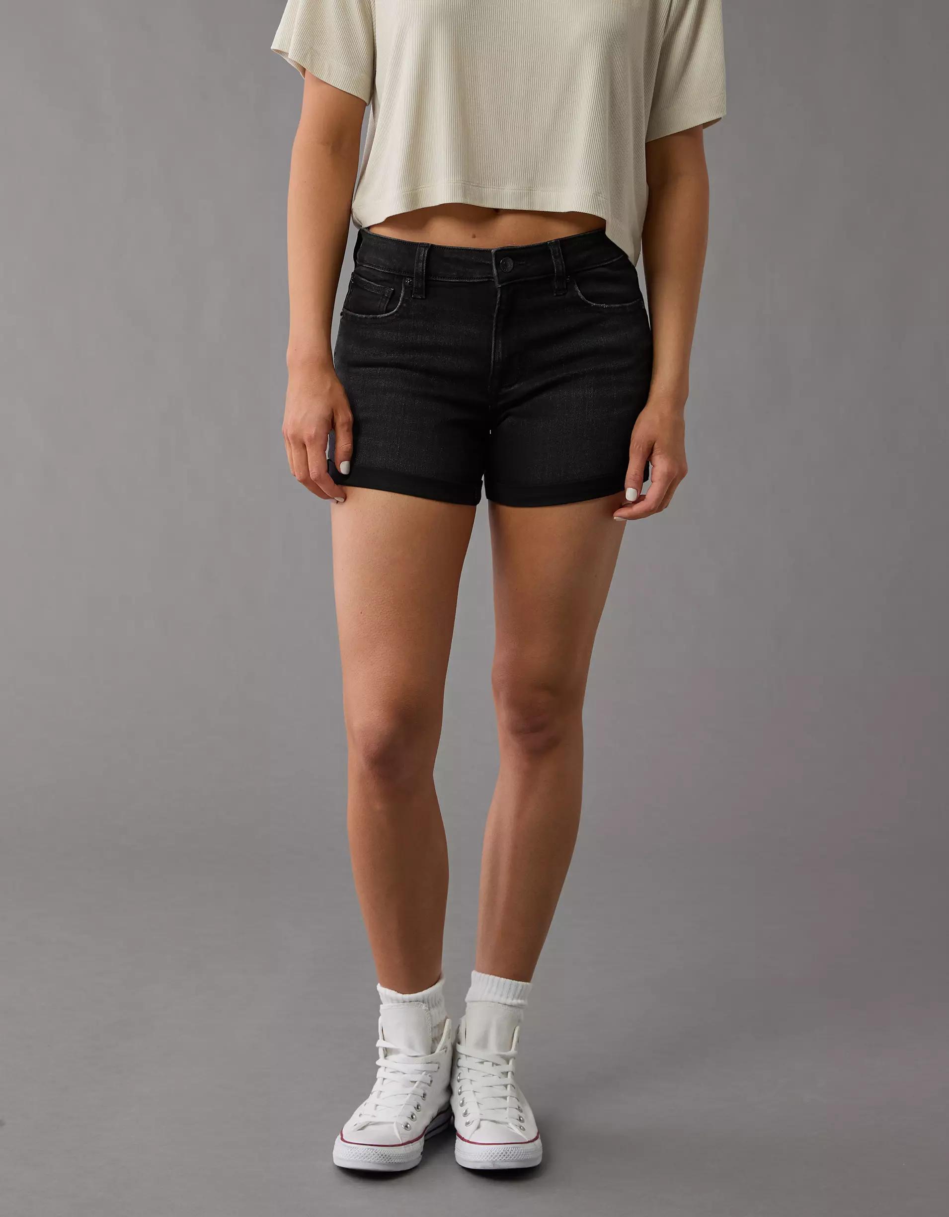 AE Next Level Low-Rise Denim Midi Short Product Image