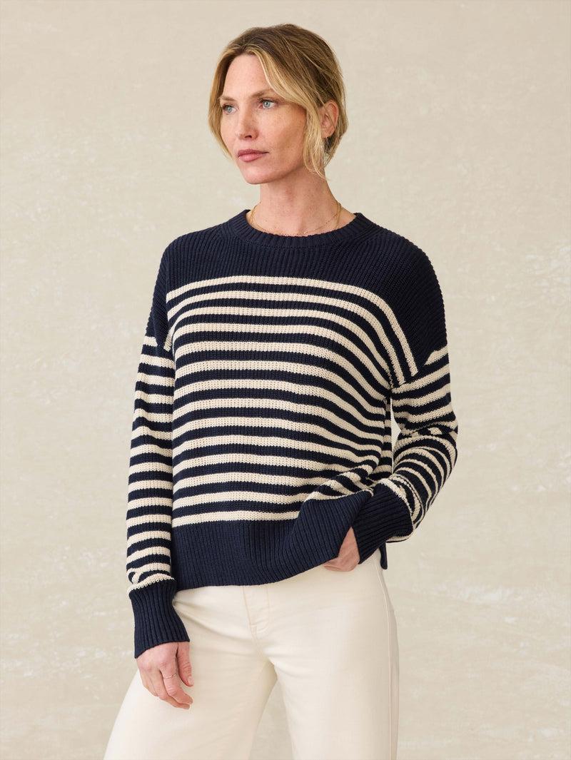 Miramar Linen Crewneck - Lighthouse Point Product Image