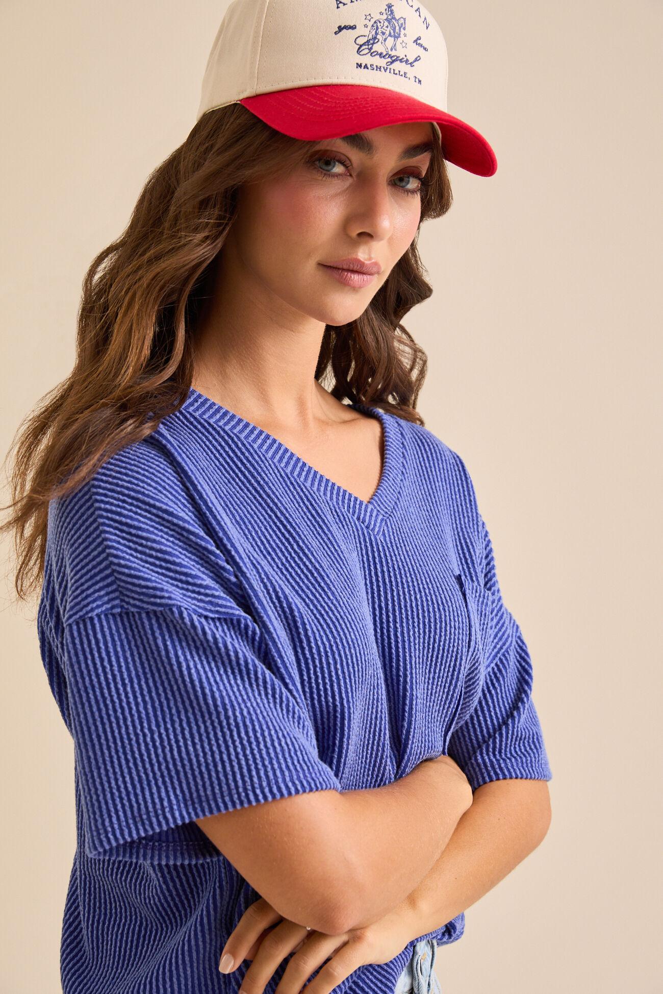 Alessia Ribbed Tunic Top Product Image