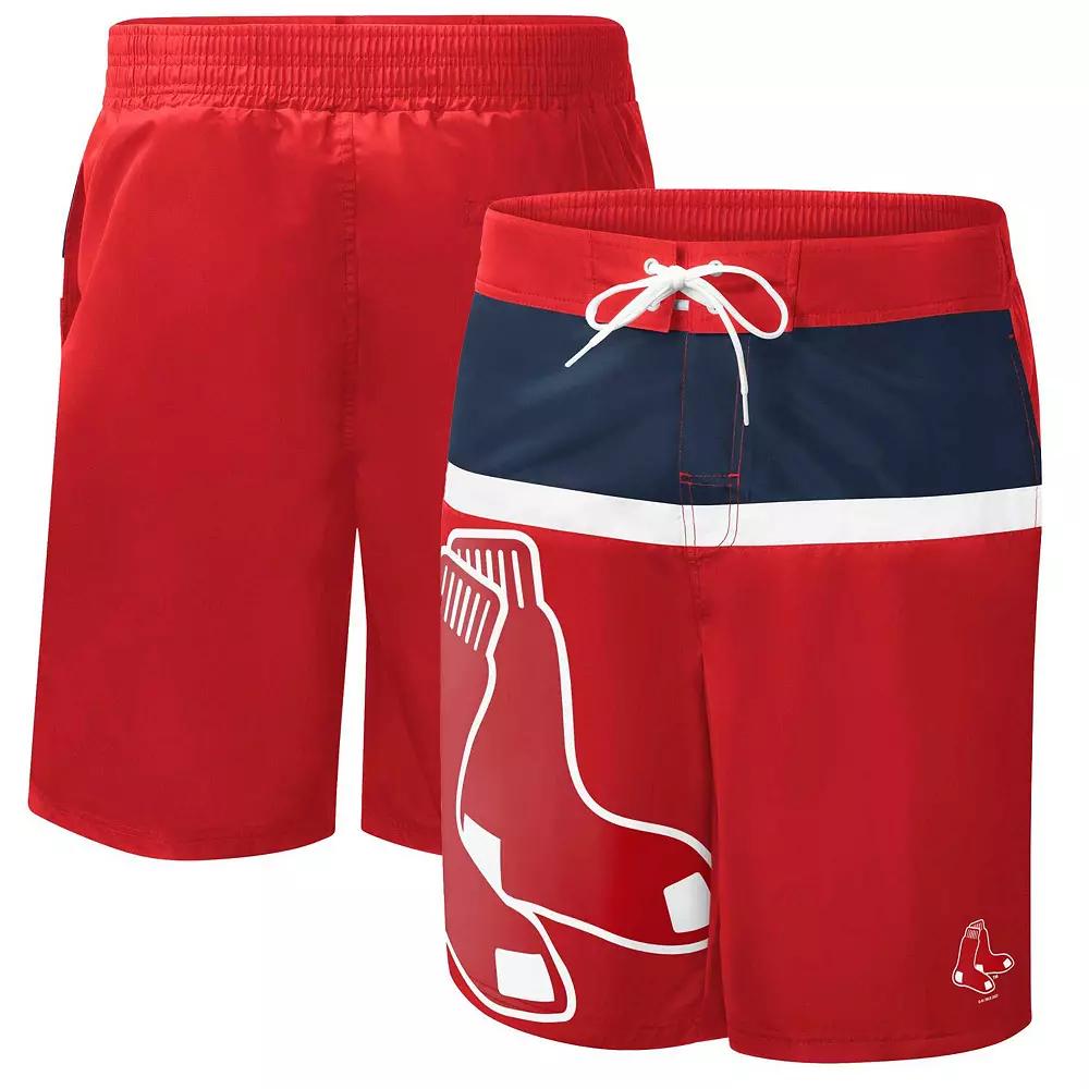 Men's G-III Sports by Carl Banks Red Boston Red Sox Sea Wind Swim Shorts,  Product Image