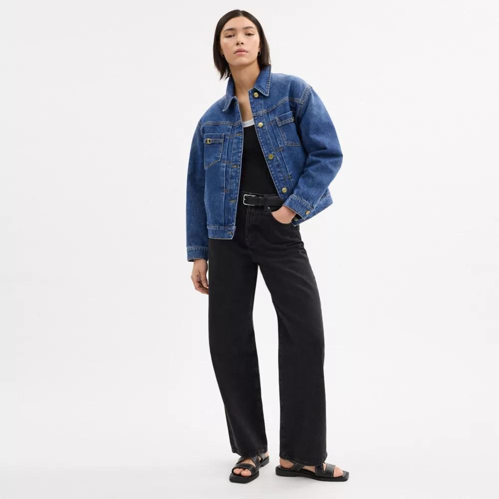 Heritage C Denim Trucker Jacket In Organic Cotton Product Image
