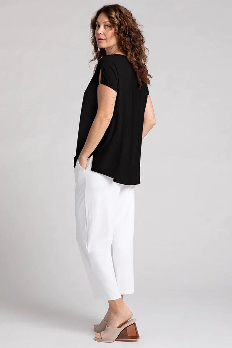 Sympli V-Neck Slit Sleeve Top 22318G Product Image