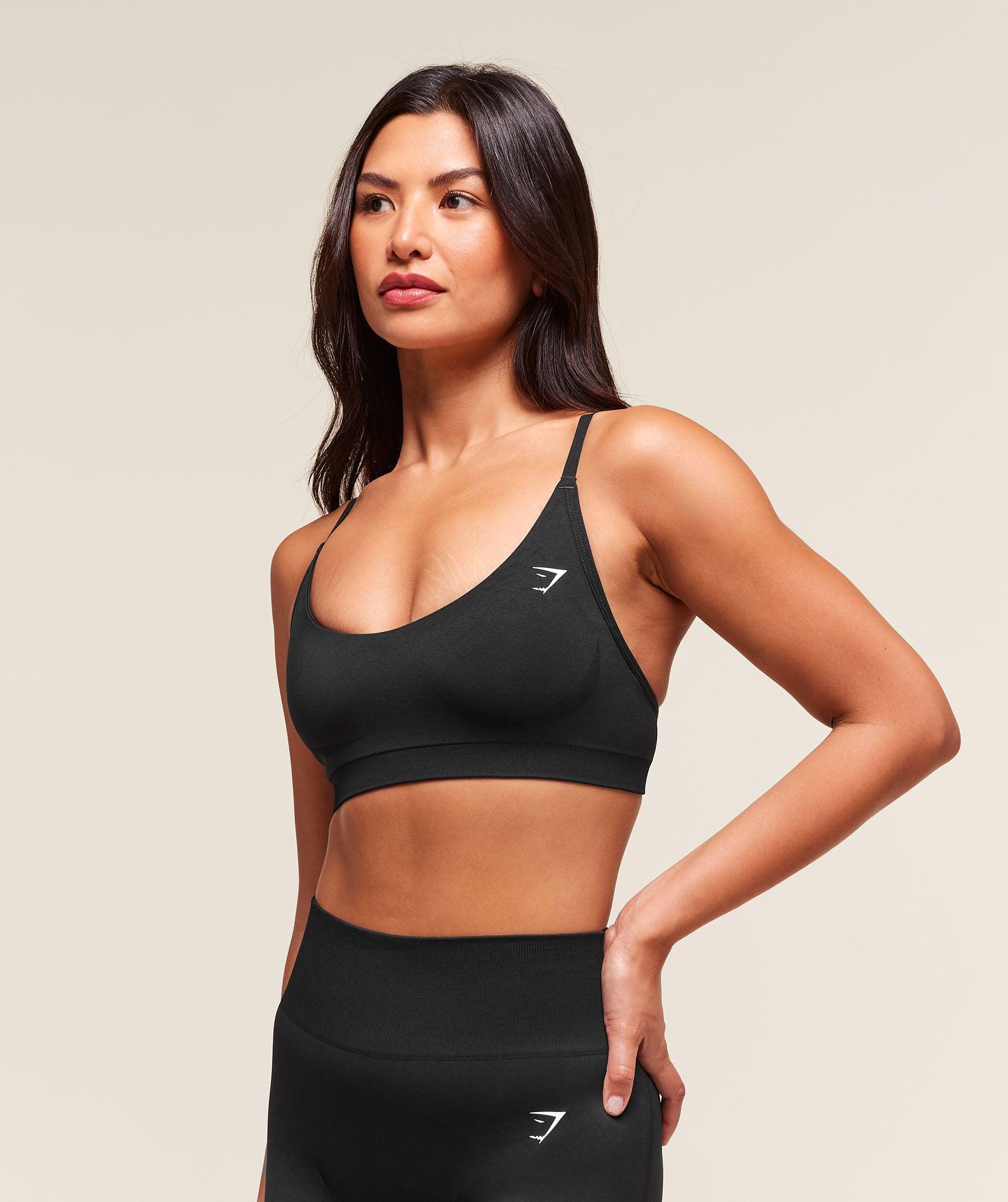 Gymshark Everyday Seamless Racerback Sports Bra - Black Female Product Image