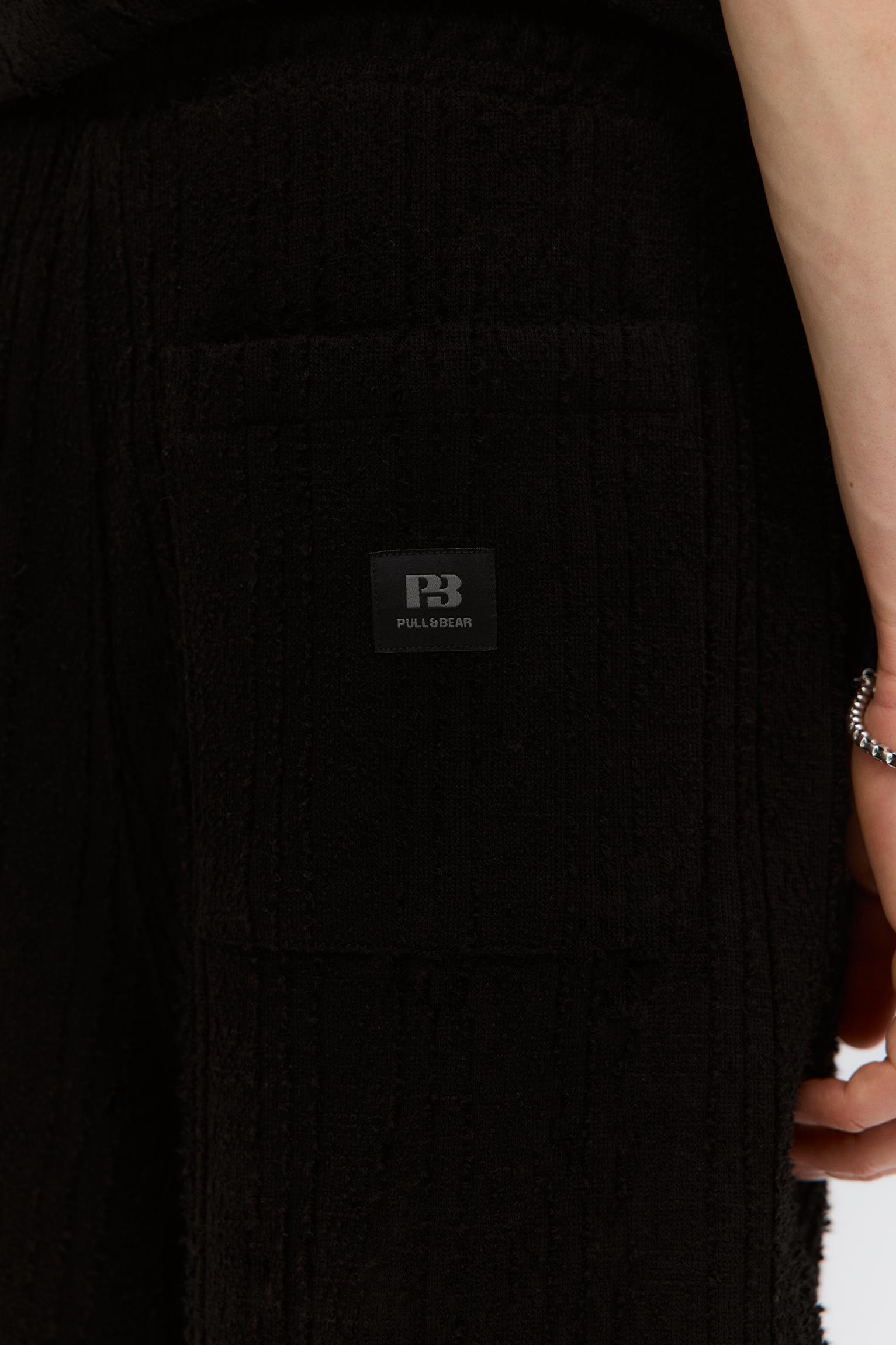 Waffle-knit Bermuda sweatpant shorts Product Image