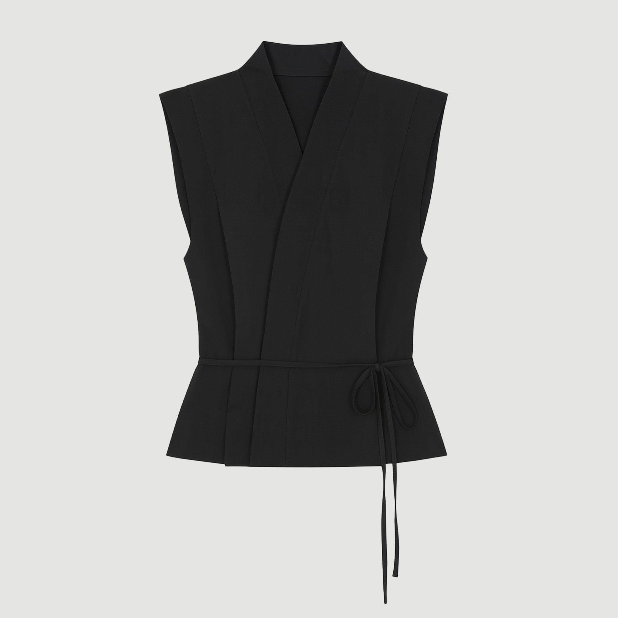 Leandra Tencel-Blend Wrap Vest Product Image