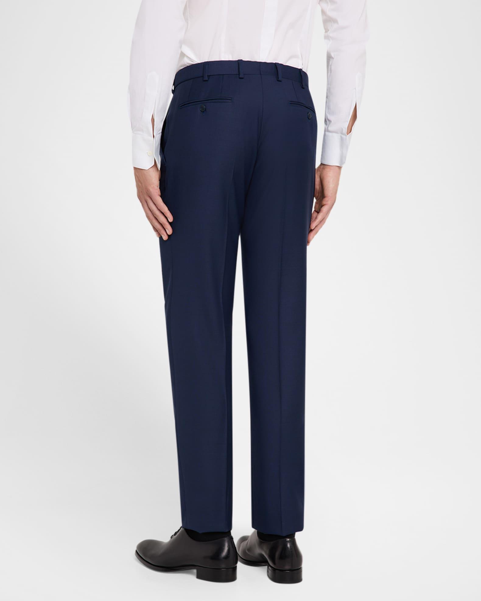 Men's Wool Textured Straight-Fit Formal Pants Product Image