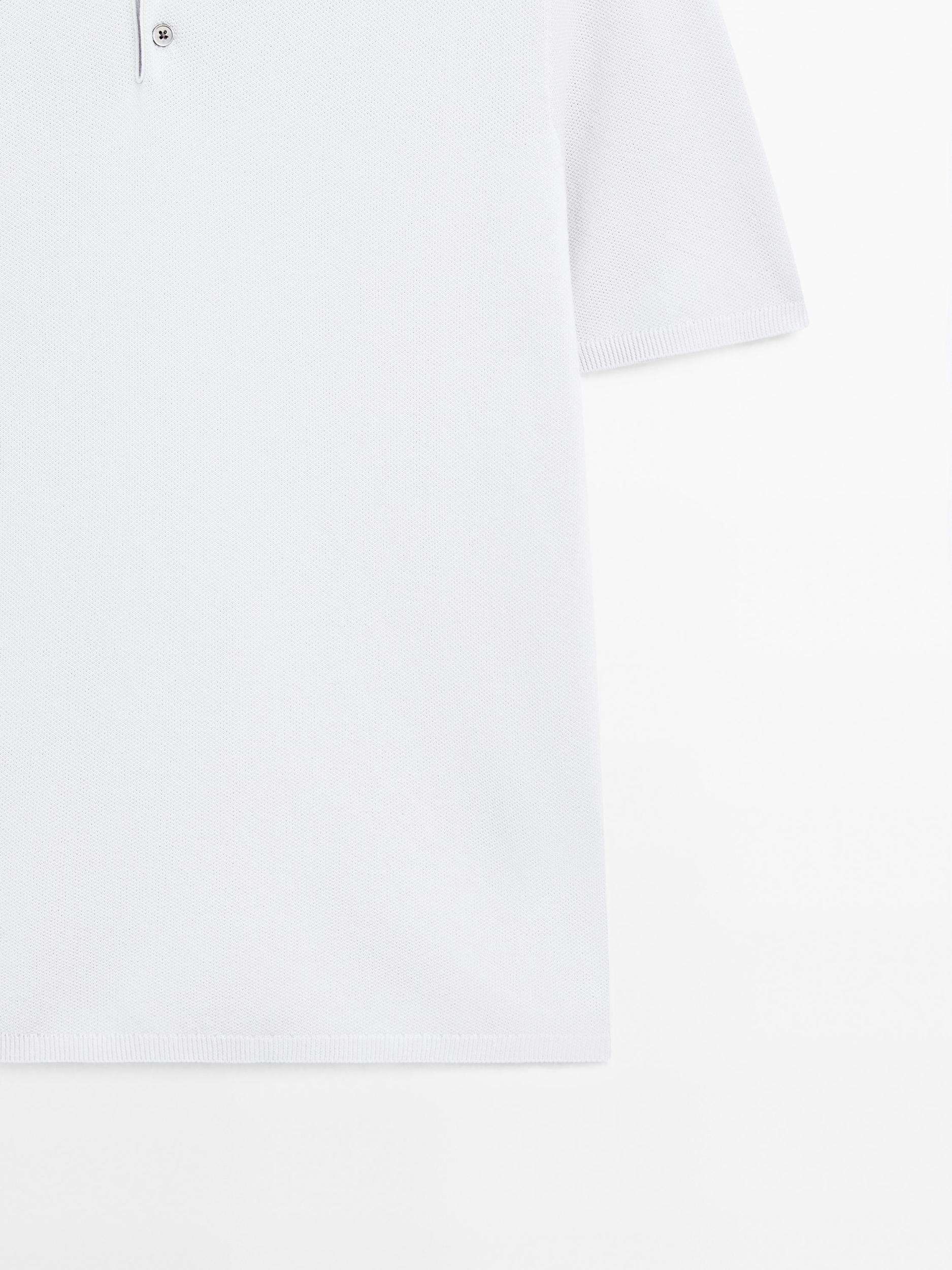 100% cotton textured knit polo shirt Product Image