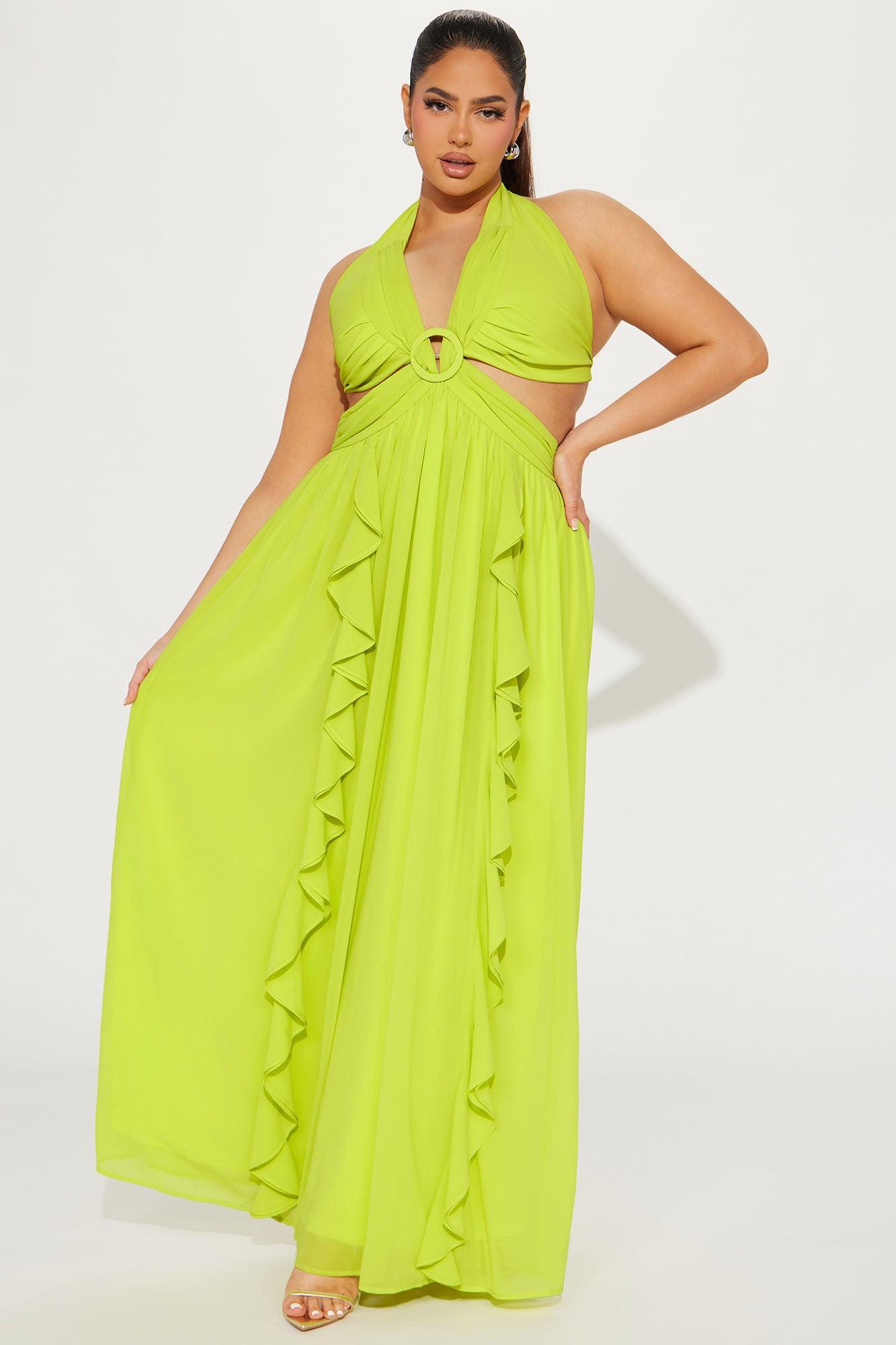 Josie Maxi Dress - Lime Product Image