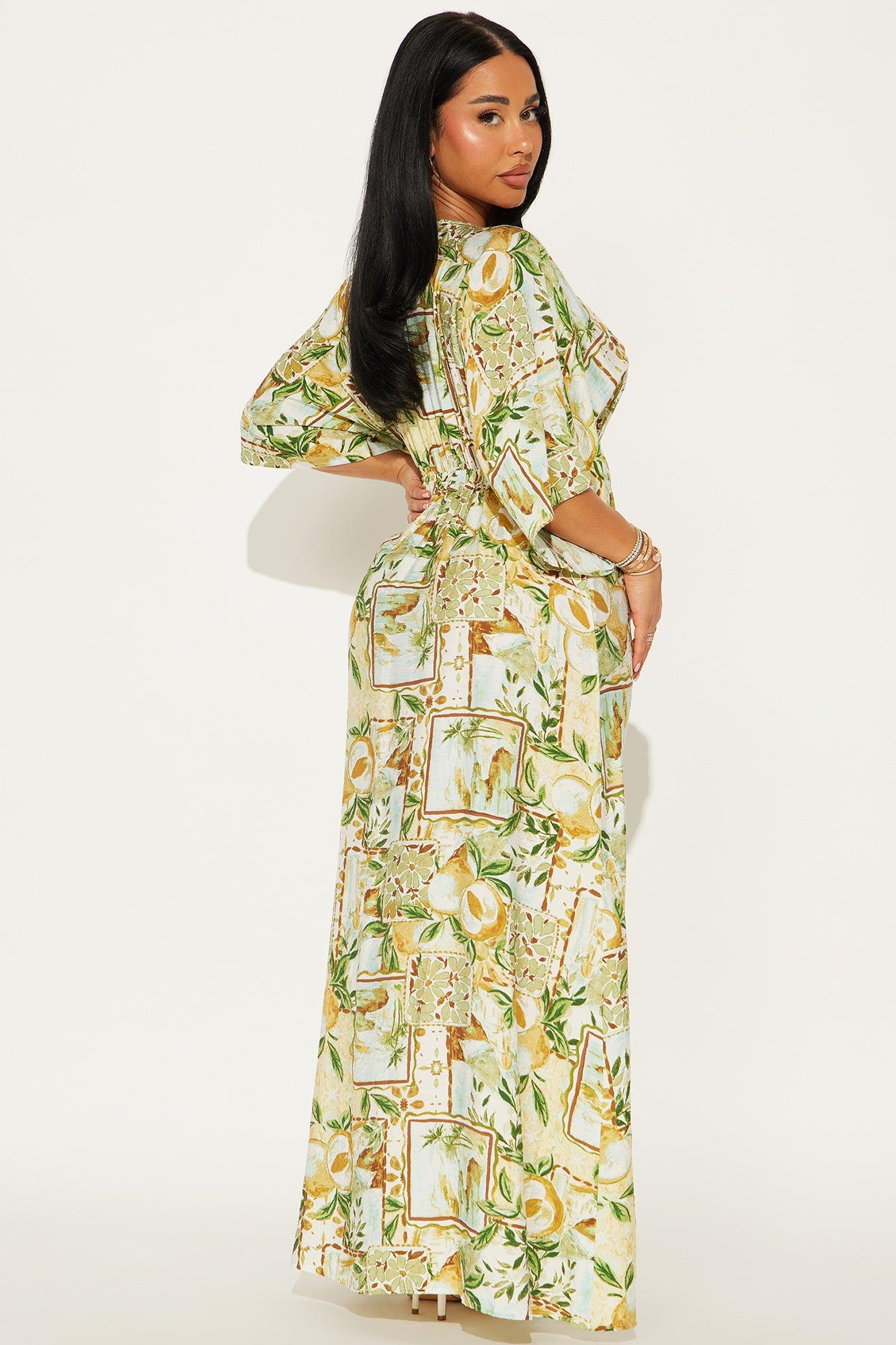 At The Farmers Market Maxi Dress - Green/combo Product Image