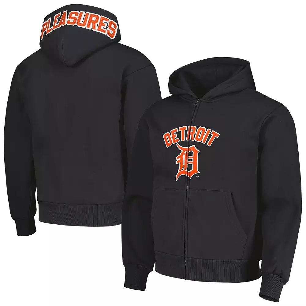 Men's Black Detroit Tigers Opening Day Full-Zip Hoodie, Size: Large Product Image