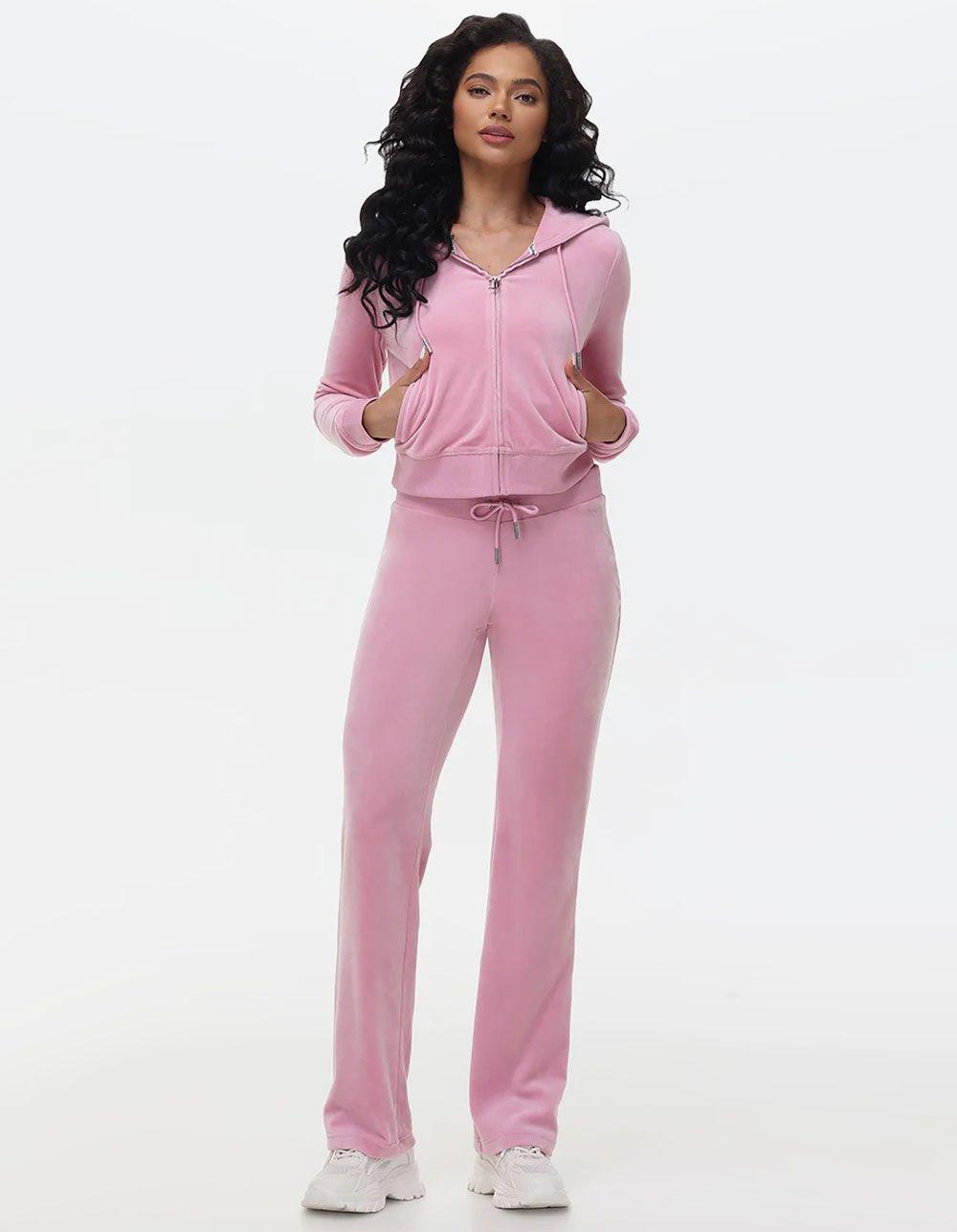 JUICY COUTURE OG Big Bling Womens Hoodie - FUSCHIA Product Image