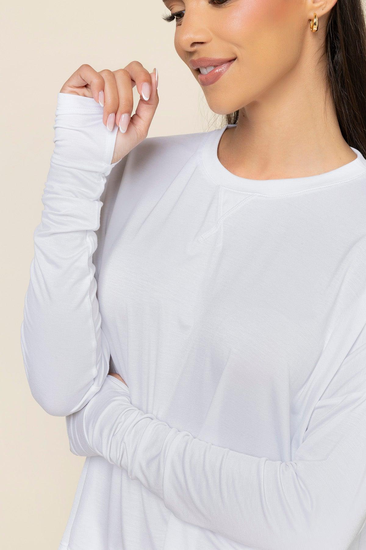 The Perfect Long Sleeve Top - Dusty Blue Product Image