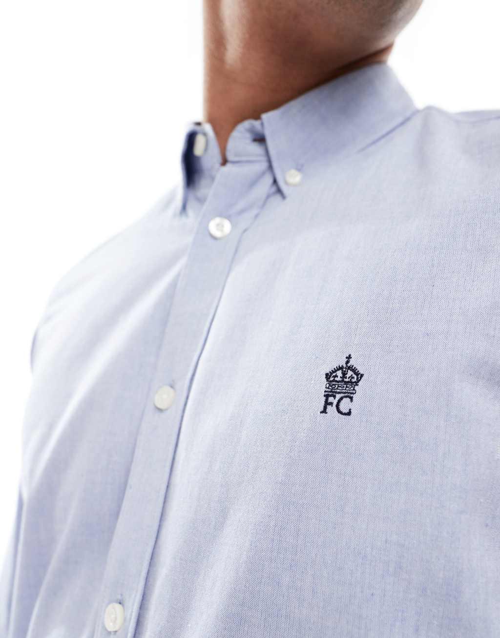 French Connection smart fitted shirt in sky blue Product Image