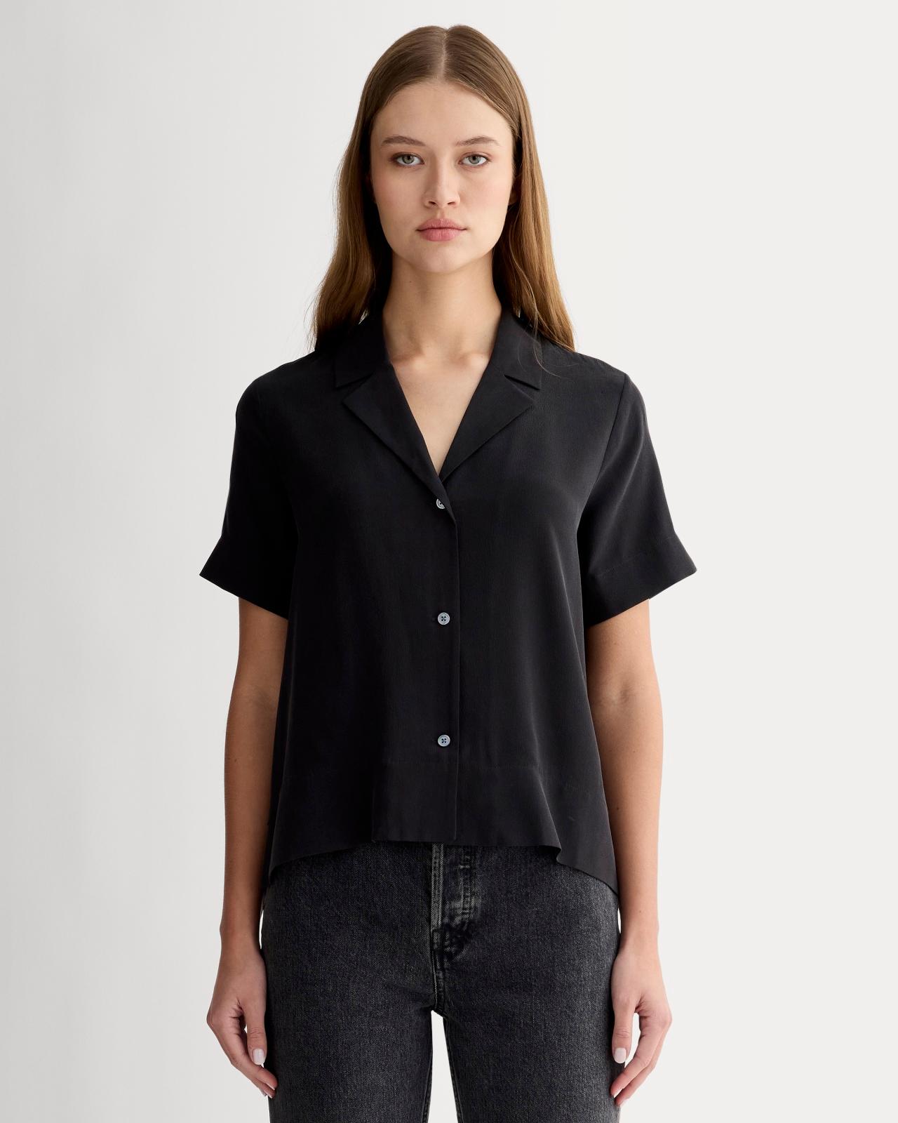 Womens Notch Shirt in Washable Silk by Everlane Product Image