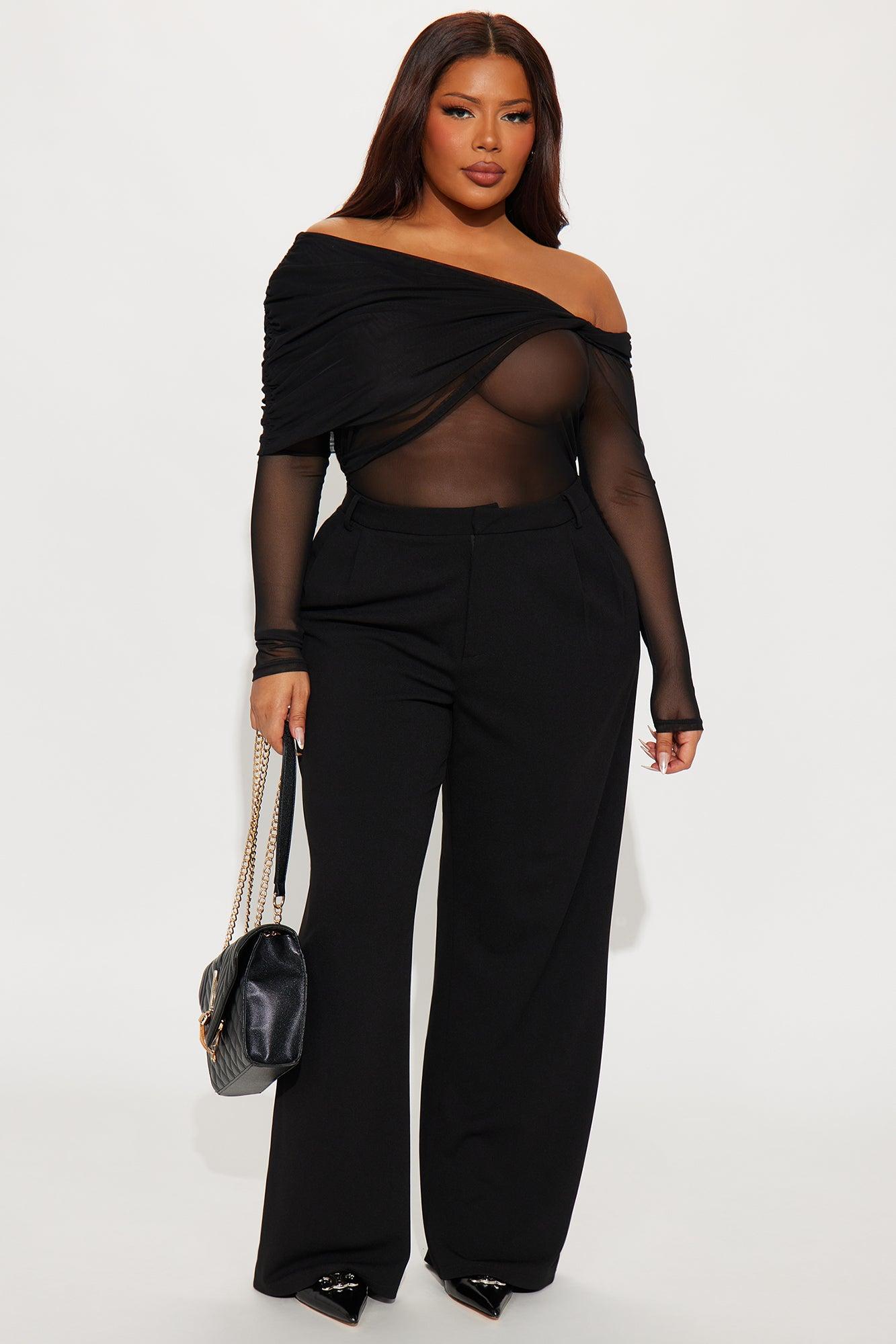 Elma Wide Leg Trouser - Black Product Image