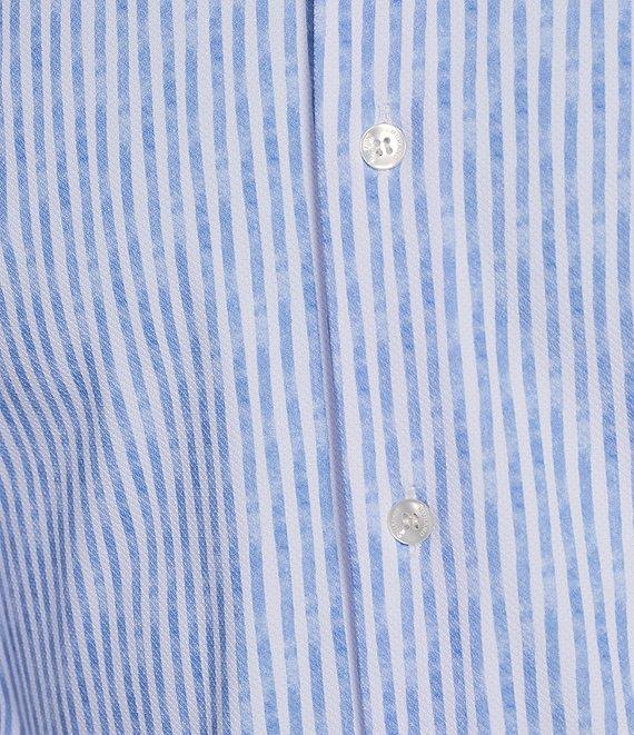 Murano Collezione Slim Fit Stripe Long Sleeve Shirt Product Image