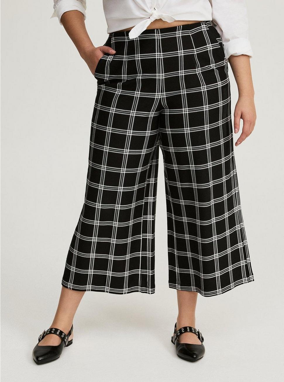 Pull-On Wide Leg Crop Pant Product Image