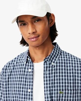Regular Fit Plaid Poplin Shirt Product Image