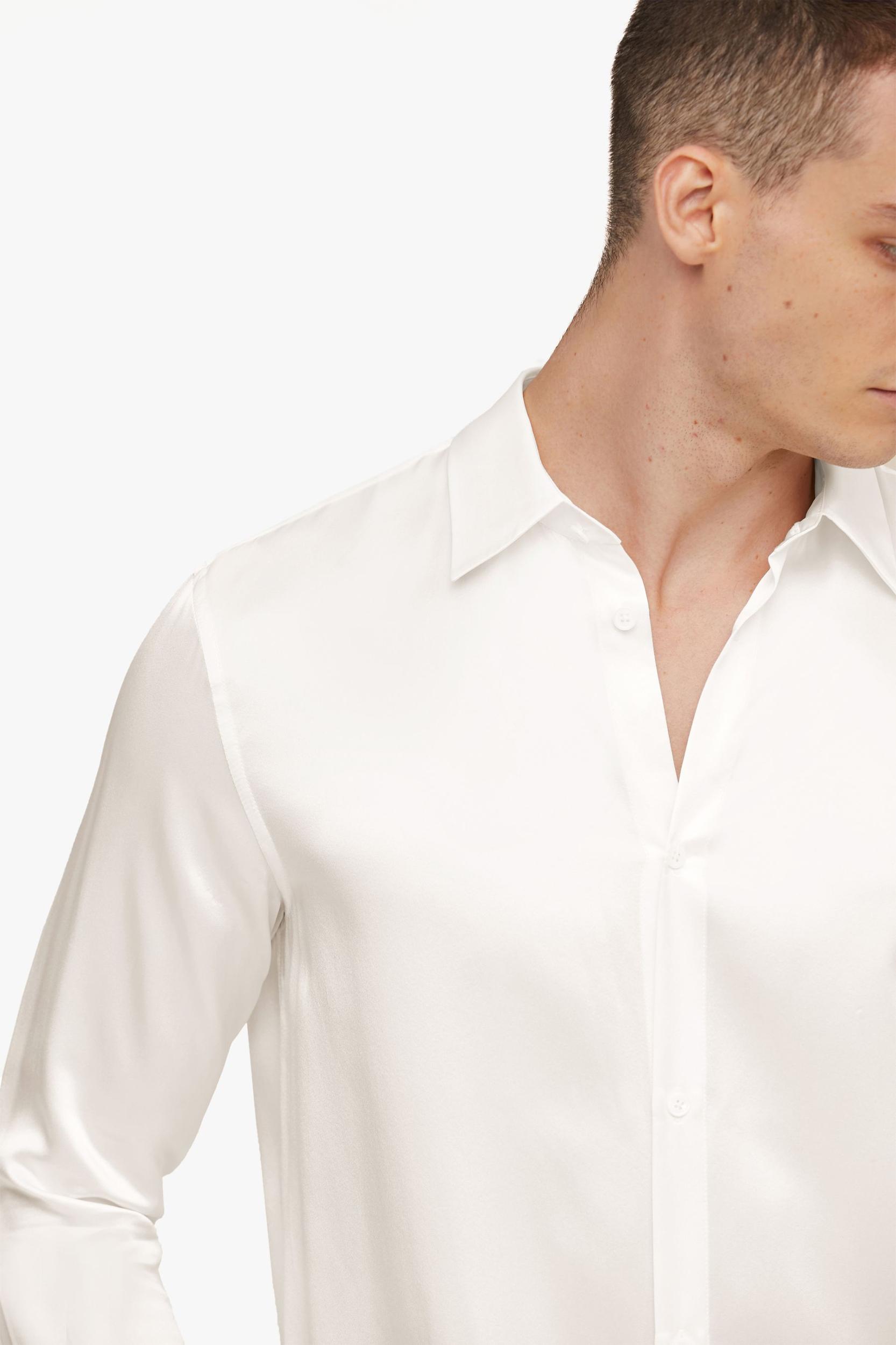 Mulberry Silk Basic Mens Shirt Product Image