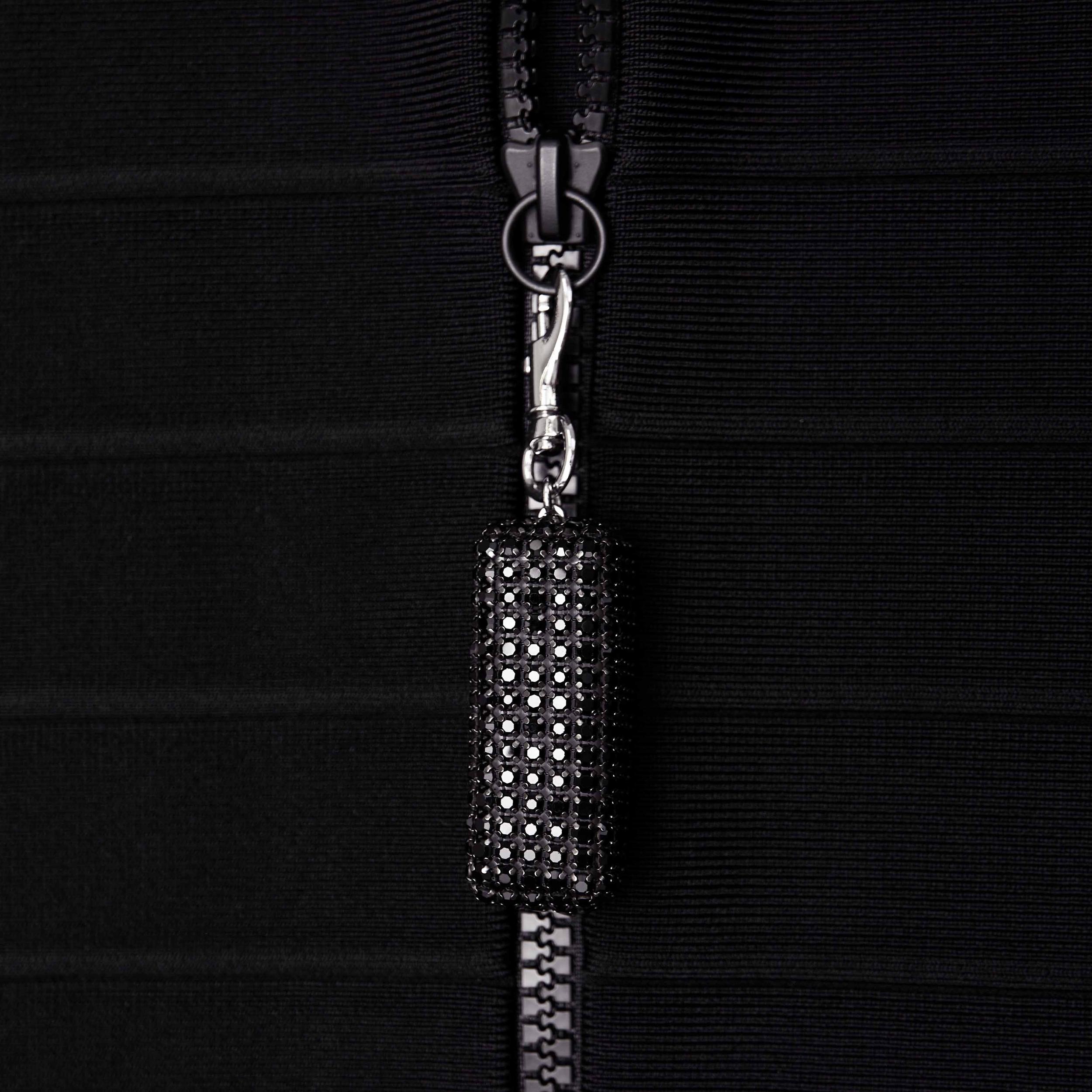 Black Ruffle Knit Midi Skirt Product Image