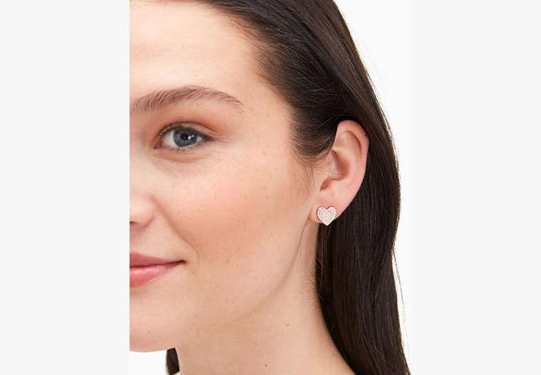 Yours Truly Pave Heart Studs Product Image