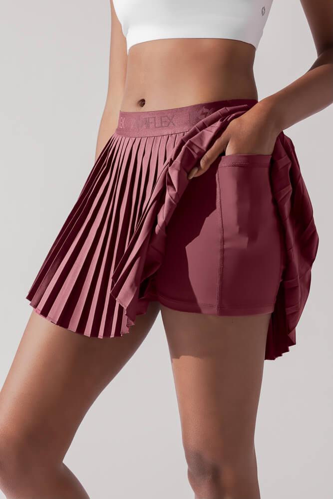 Ace ‘em Pleated Skort - Desert Rose Product Image