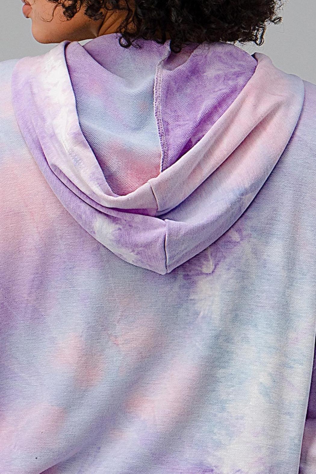 Tie Dye Hooded Sweat Shirts Jogger Lounge Wear Set Product Image