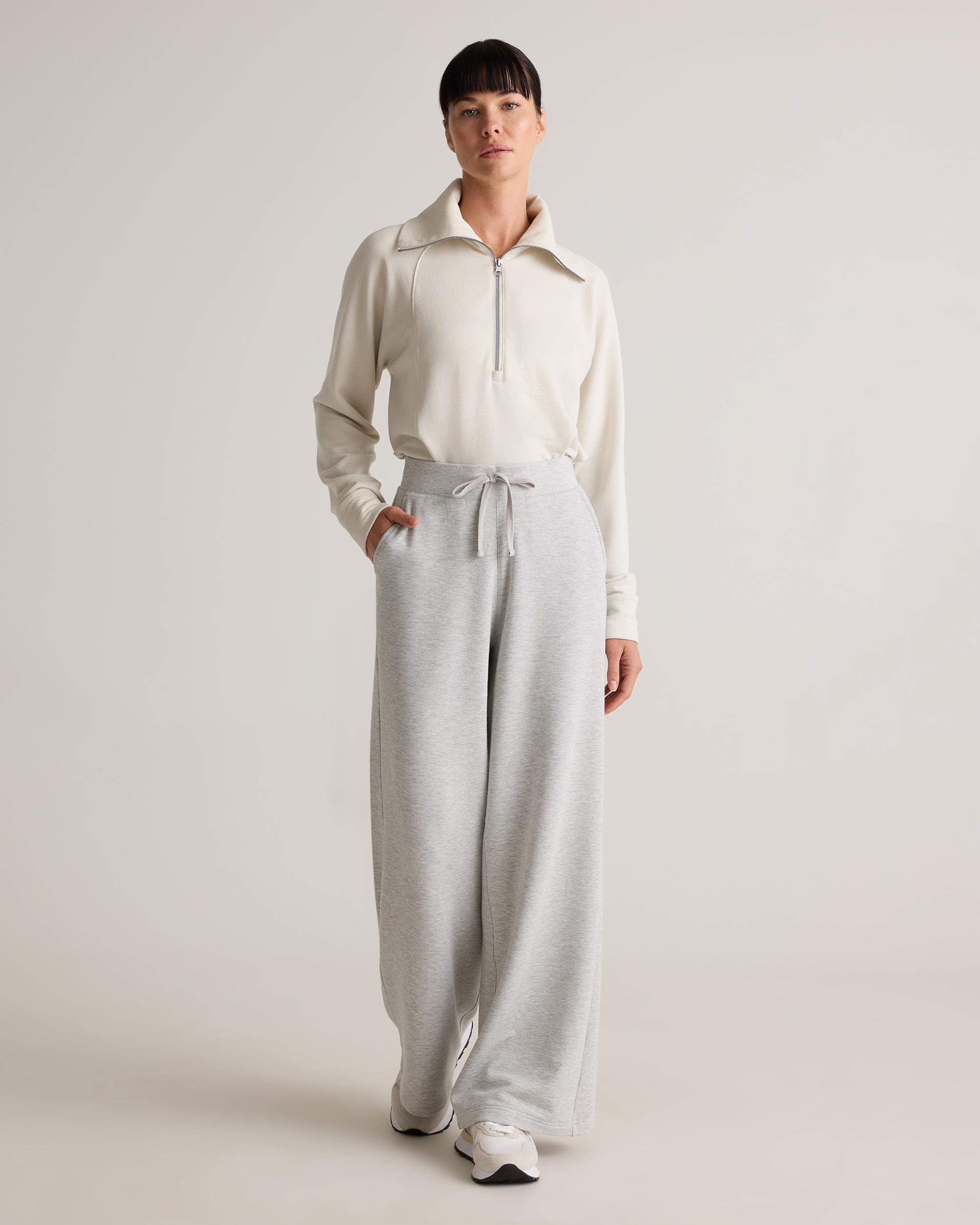 Quince | Women's SuperSoft Fleece Wide Leg Pants Size XL, Lenzing Modal Product Image