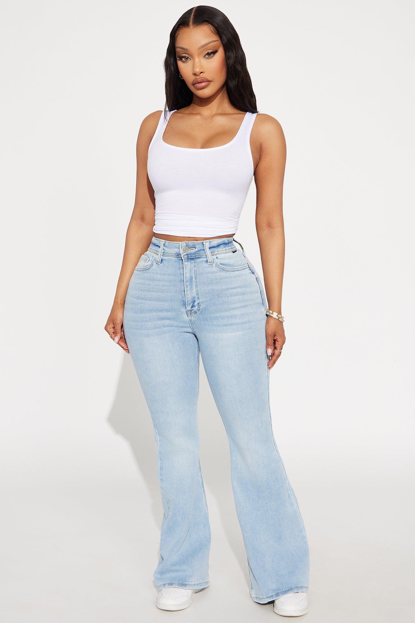 Madison Basic Square Neck Tank Top - White Product Image