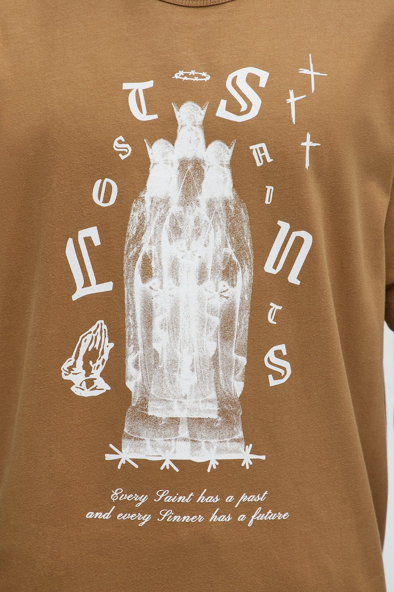 Lost Saints Oversized Short Sleeve Tee - LightBrown Male Product Image