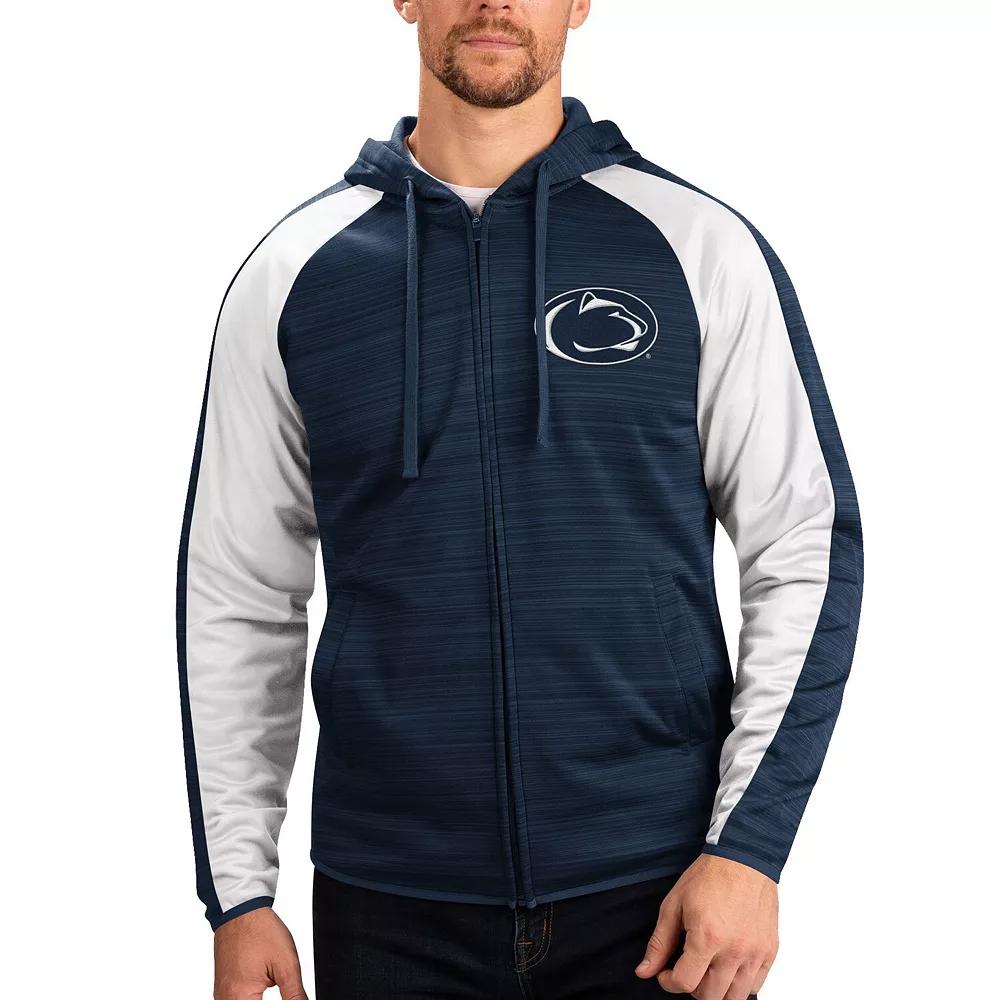 Men's G-III Sports by Carl Banks Navy Penn State Nittany Lions Neutral Zone Raglan Full-Zip Track Jacket Hoodie, Size: XL, Blue Product Image