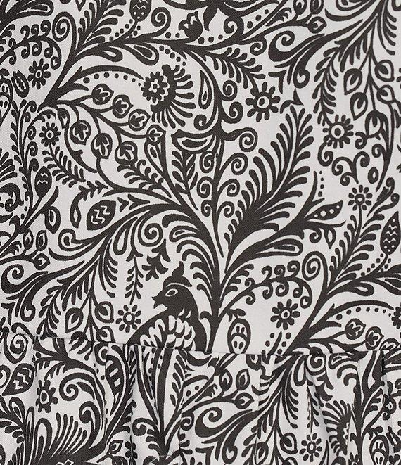 tyler boe Karli Tropical Print Mandarin Collar 3/4 Sleeve Dress Product Image