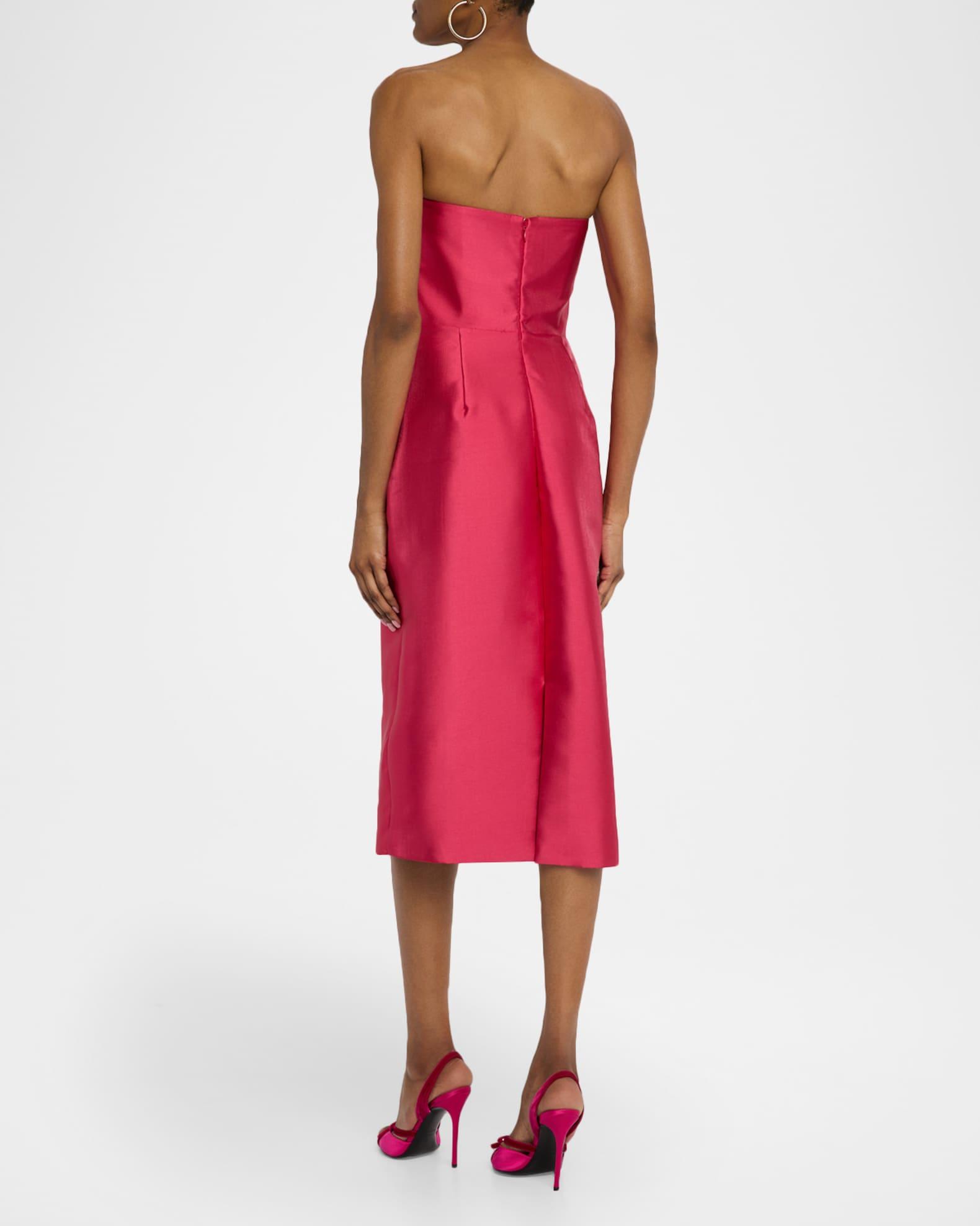 Bridget Strapless Mikado Midi Dress Product Image